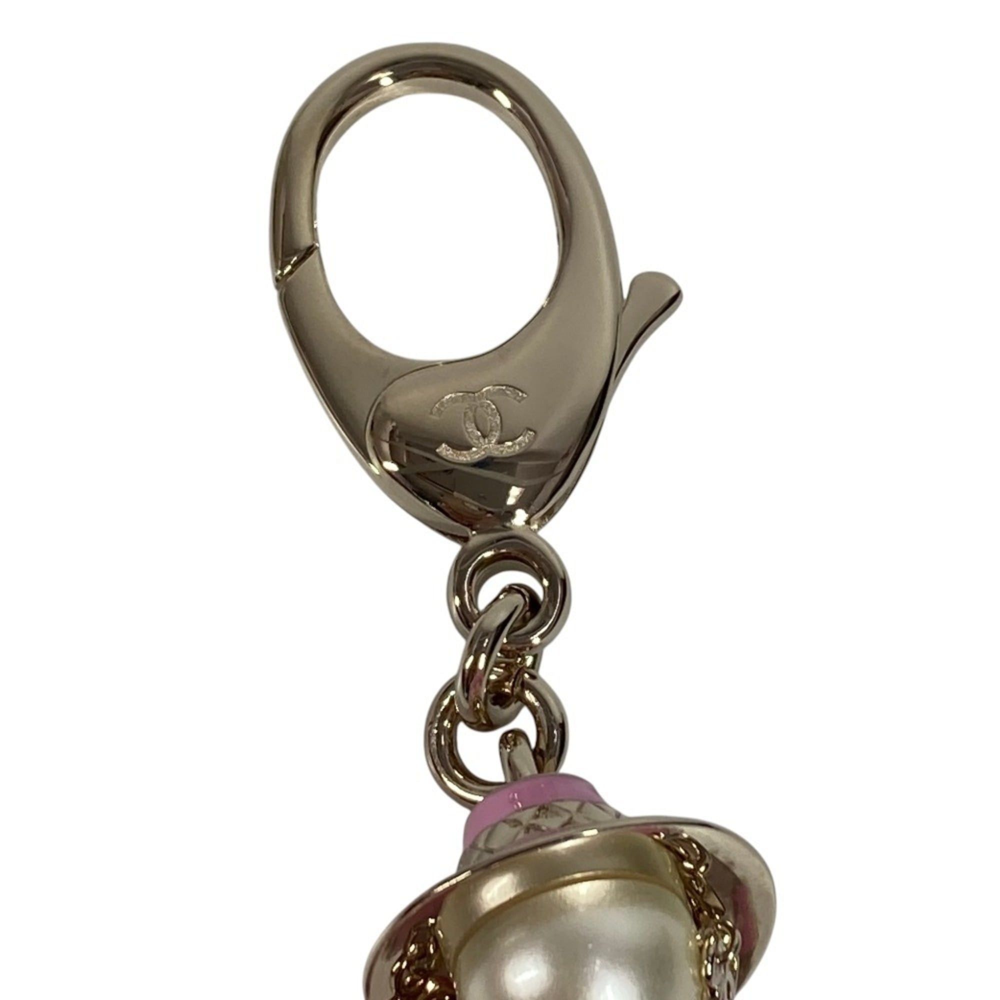 Chanel CHANEL B25B Gabrielle Chanel Doll CC Coco Mark Logo Faux Pearl Heart Star Accessory Bag Charm Keychain Metal Women's Pink Like New Size ONE SIZE - 9 Thumbnail