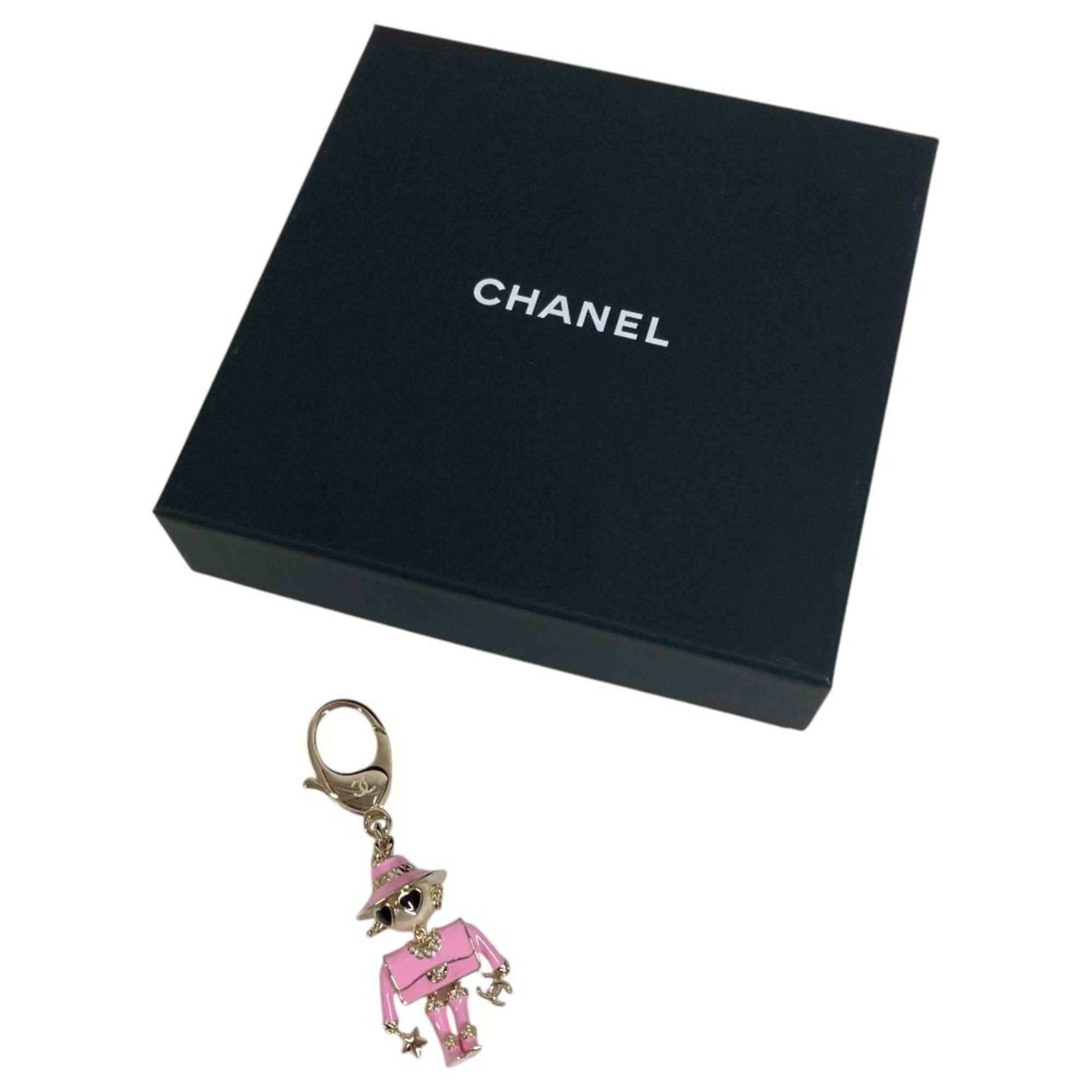Chanel CHANEL B25B Gabrielle Chanel Doll CC Coco Mark Logo Faux Pearl Heart Star Accessory Bag Charm Keychain Metal Women's Pink Like New Size ONE SIZE - 12 Thumbnail