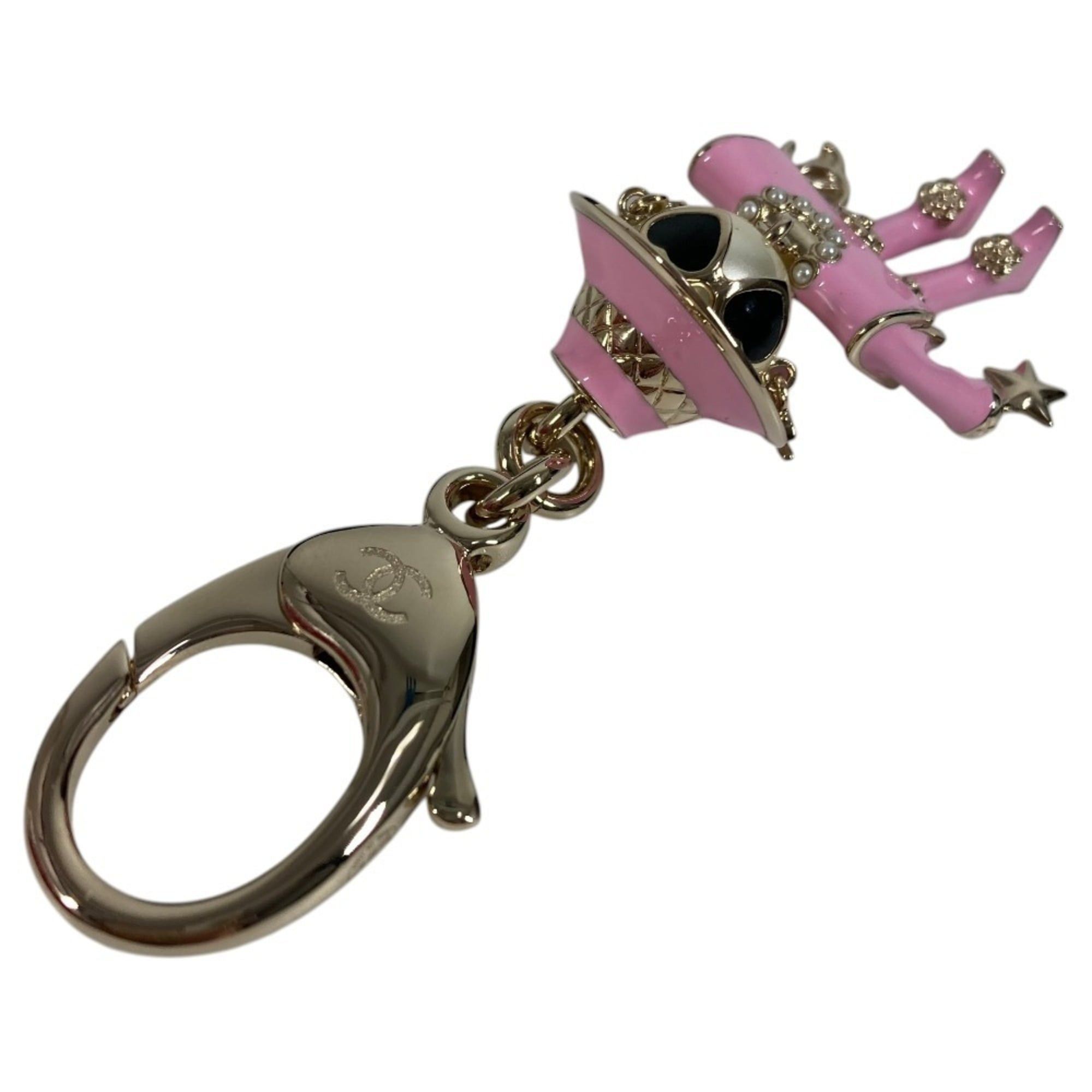 Chanel CHANEL B25B Gabrielle Chanel Doll CC Coco Mark Logo Faux Pearl Heart Star Accessory Bag Charm Keychain Metal Women's Pink Like New Size ONE SIZE - 5 Thumbnail