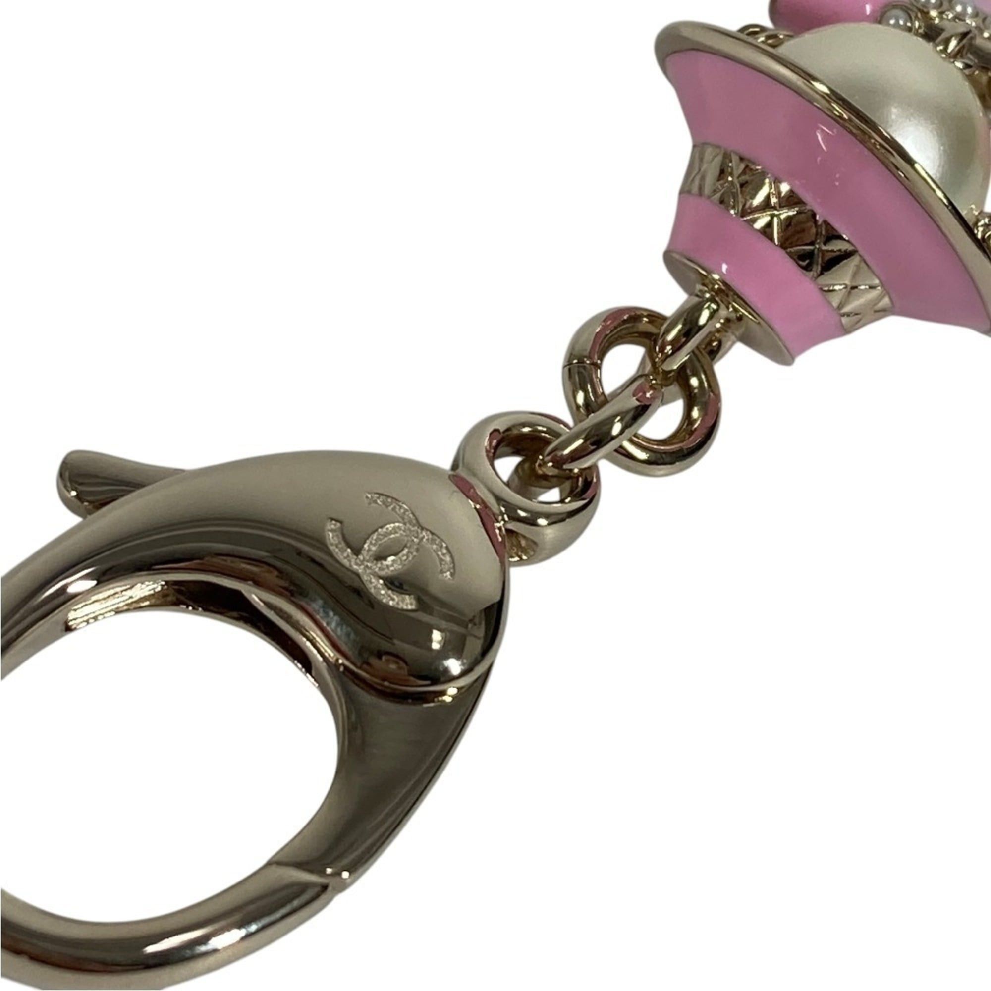 Chanel CHANEL B25B Gabrielle Chanel Doll CC Coco Mark Logo Faux Pearl Heart Star Accessory Bag Charm Keychain Metal Women's Pink Like New Size ONE SIZE - 10 Thumbnail