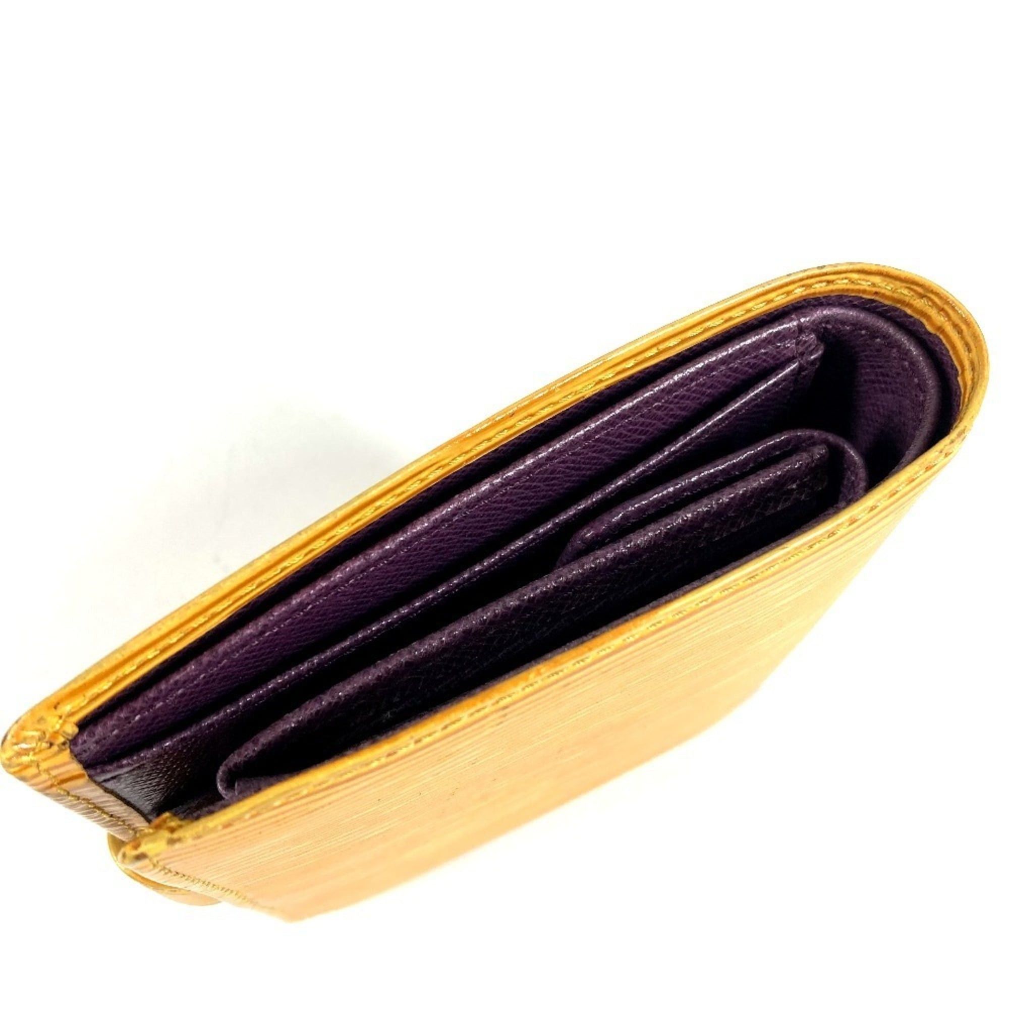 Louis Vuitton LOUIS VUITTON M63559 Epi Portefeuille Compact Wallet, Bi-fold Leather, Men's/Women's, Tassili Yellow (Yellow) Size ONE SIZE - 4 Thumbnail