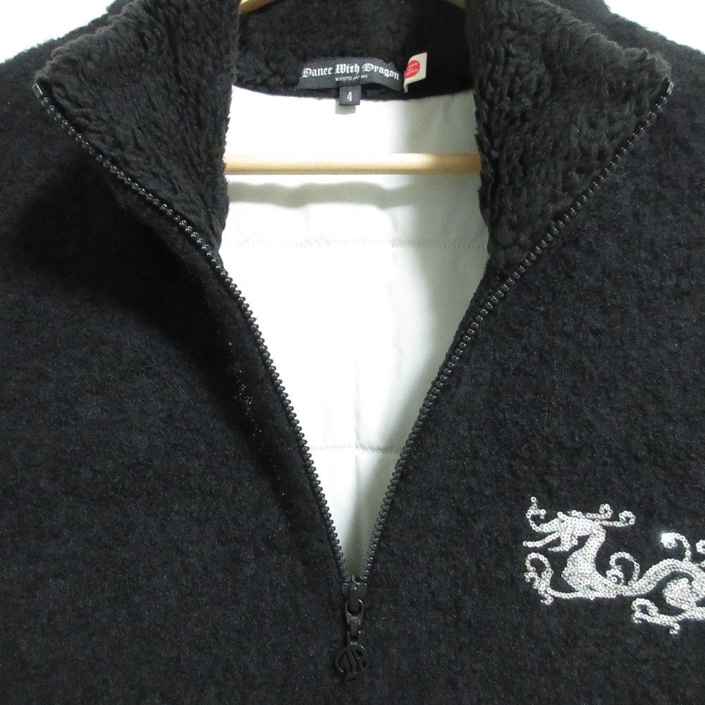 Other Other Dance With Dragon Wool Half Zip Knit Vest Textile Tops DUTY FREE for USA Size ONE SIZE - 4 Thumbnail