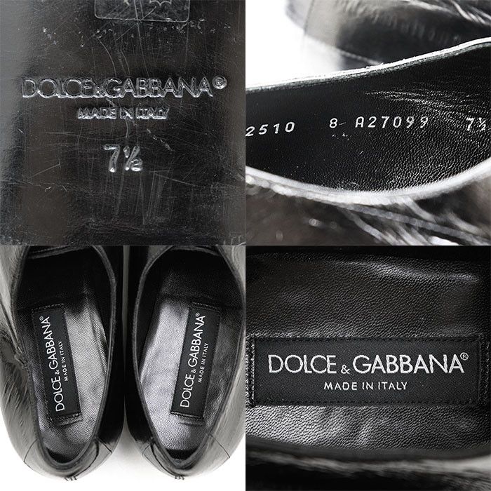 Dolce & Gabbana Dolce & Gabbana Dolce&Gabbana Eel Leather Derby Shoes Leather Shoes DUTY FREE for USA Size ONE SIZE - 10 Thumbnail