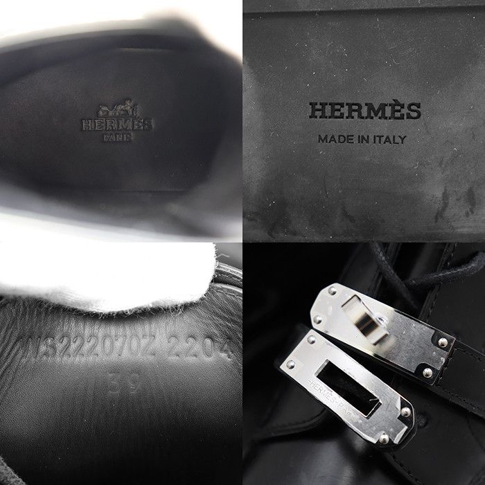Hermes Hermes Hermes WS222070Z Leather Lace Up Boots Leather Shoes DUTY FREE for USA Size ONE SIZE - 10 Thumbnail
