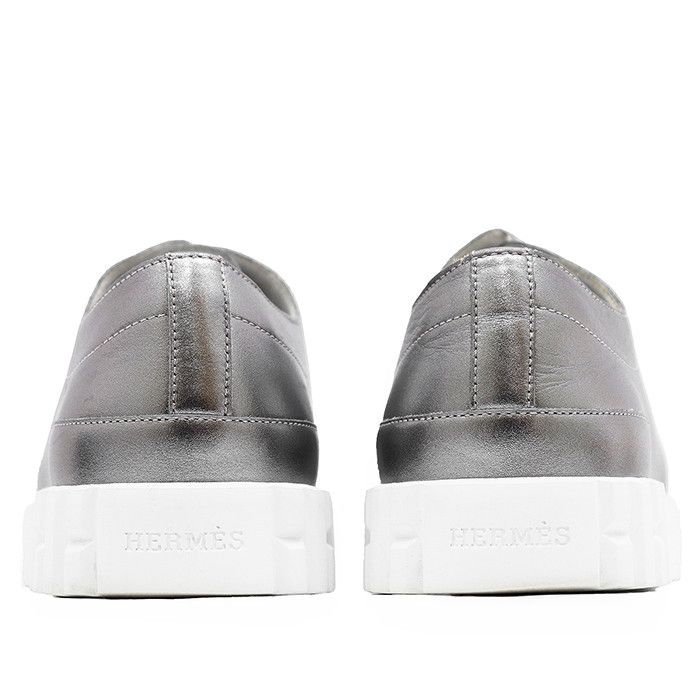 Hermes Hermes Hermes Cross Leather Platform Sneakers Leather Shoes DUTY FREE for USA Size ONE SIZE - 4 Thumbnail