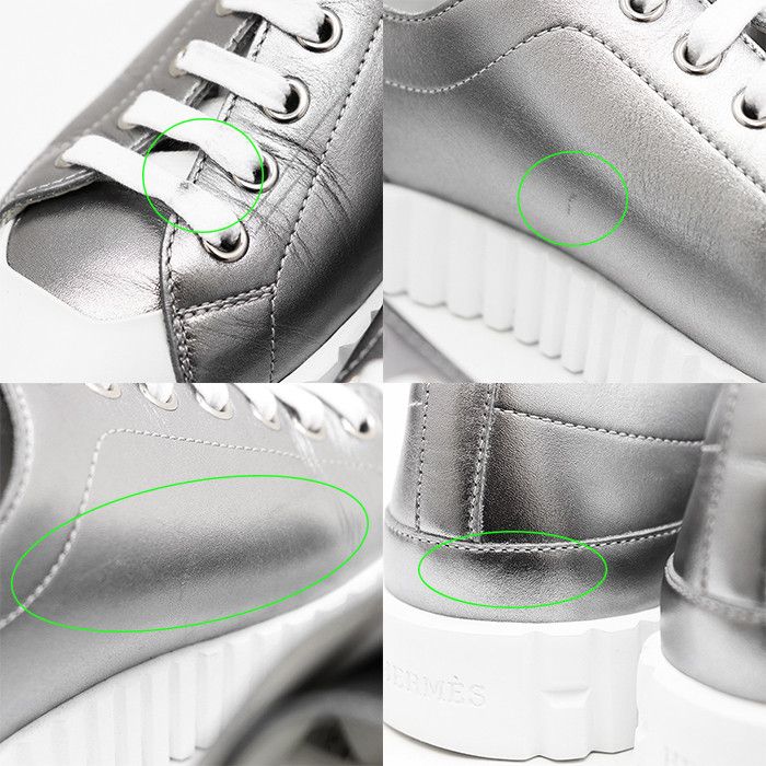 Hermes Hermes Hermes Cross Leather Platform Sneakers Leather Shoes DUTY FREE for USA Size ONE SIZE - 8 Thumbnail