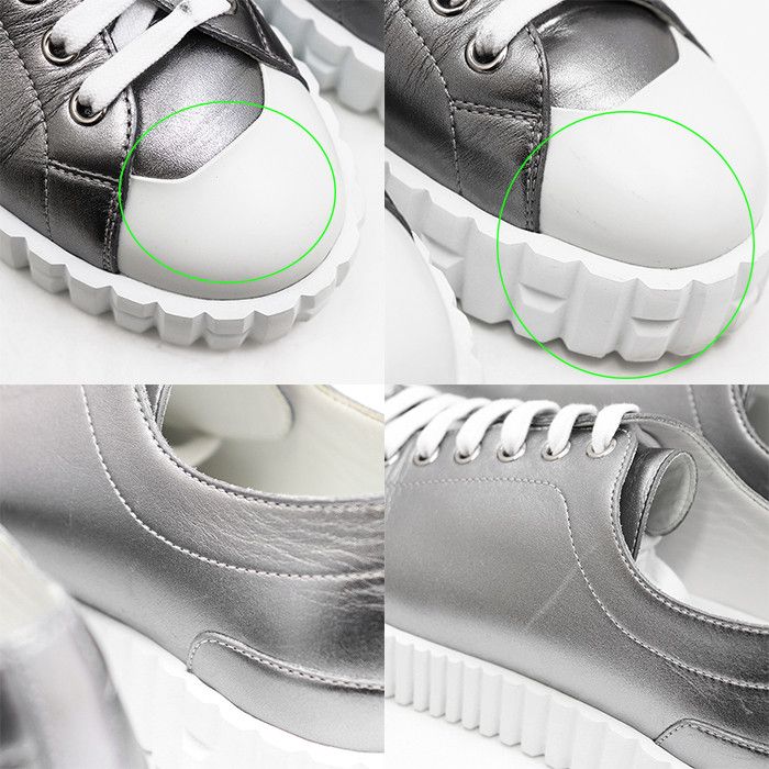 Hermes Hermes Hermes Cross Leather Platform Sneakers Leather Shoes DUTY FREE for USA Size ONE SIZE - 7 Thumbnail