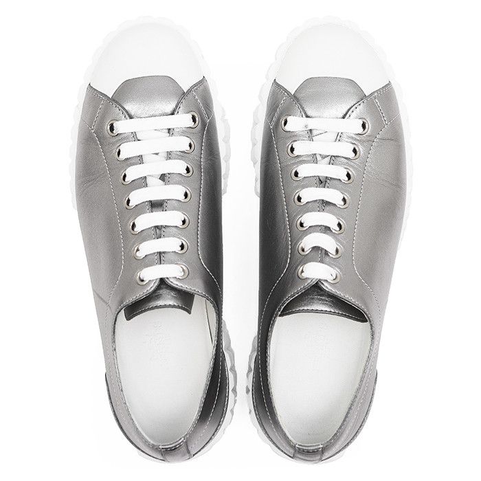 Hermes Hermes Hermes Cross Leather Platform Sneakers Leather Shoes DUTY FREE for USA Size ONE SIZE - 3 Thumbnail