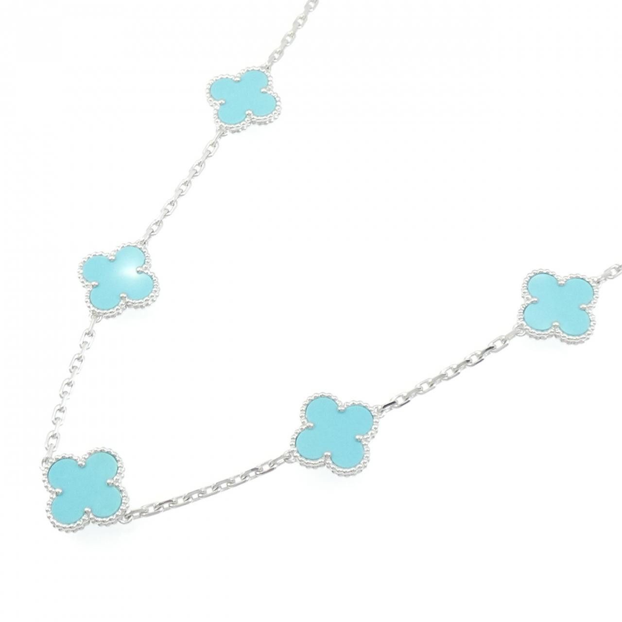 Van Cleef & Arpels Van Cleef & Arpels Van Cleef & Arpels Vintage Alhambra White Gold 10 Motifs Necklace Precious Metal Necklace VCARB84900 DUTY FREE for USA Size ONE SIZE - 2 Thumbnail