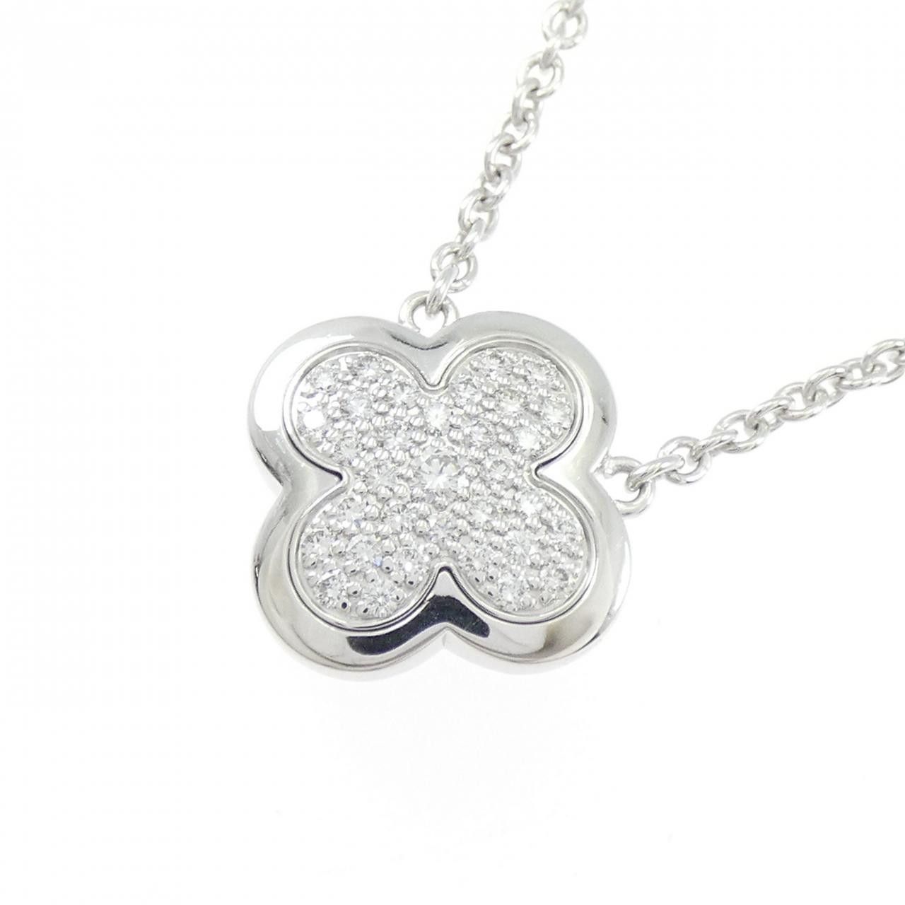Van Cleef & Arpels Van Cleef & Arpels Van Cleef & Arpels Alhambra 750 White Gold Diamond Necklace Precious Metal Necklace VCARA39400 DUTY FREE for USA Size ONE SIZE - 3 Thumbnail