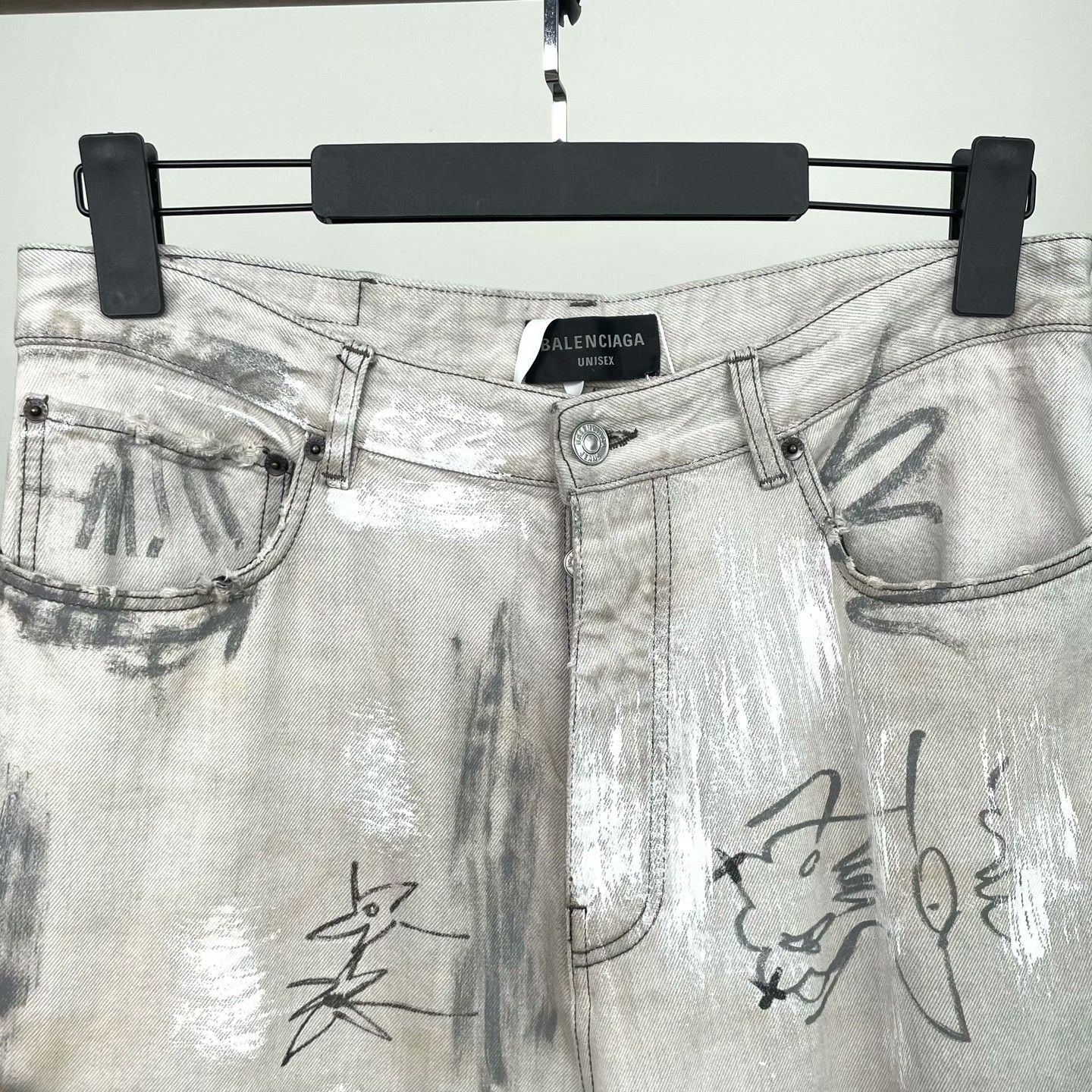 Balenciaga Balenciaga Denim Printed Denim Jeans 32 Men Size US 32 / EU 48 - 3 Thumbnail