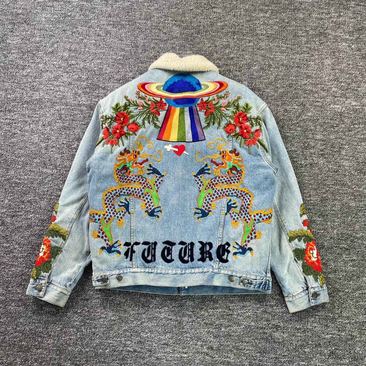 Gucci Gucci Thermal Embroidered Blue Light Jacket m Men Size US M / EU 48-50 / 2 - 2 Thumbnail
