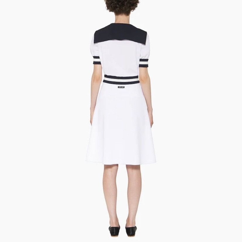 Miu Miu Miu Miu Retro Striped White Skirt 26 Women Size 26" / US 2 / IT 38 - 5 Thumbnail