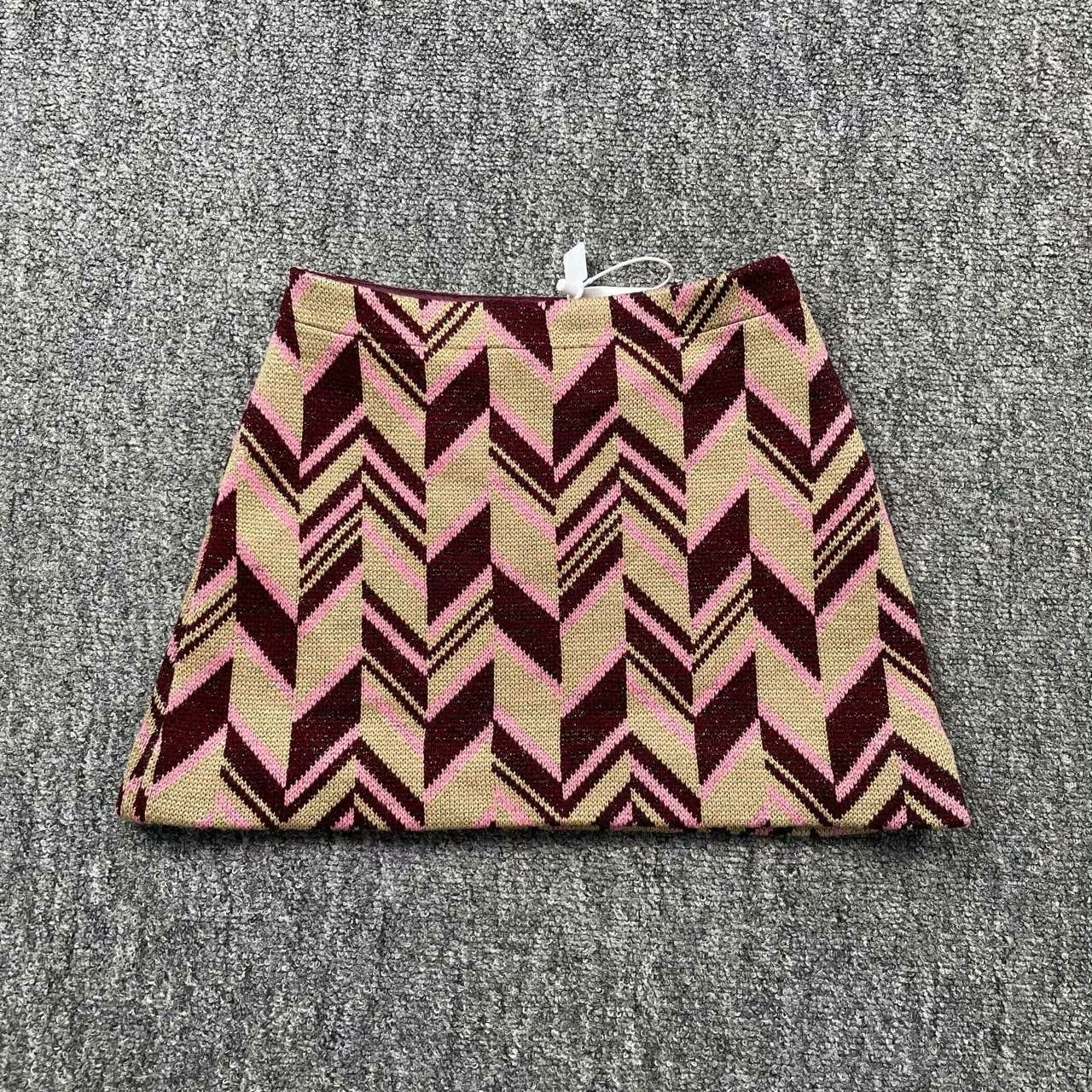 Miu Miu Miu Miu Wool Graphic Multi Skirt 38 Women Size 38" / US 16 / IT 52 - 2 Thumbnail