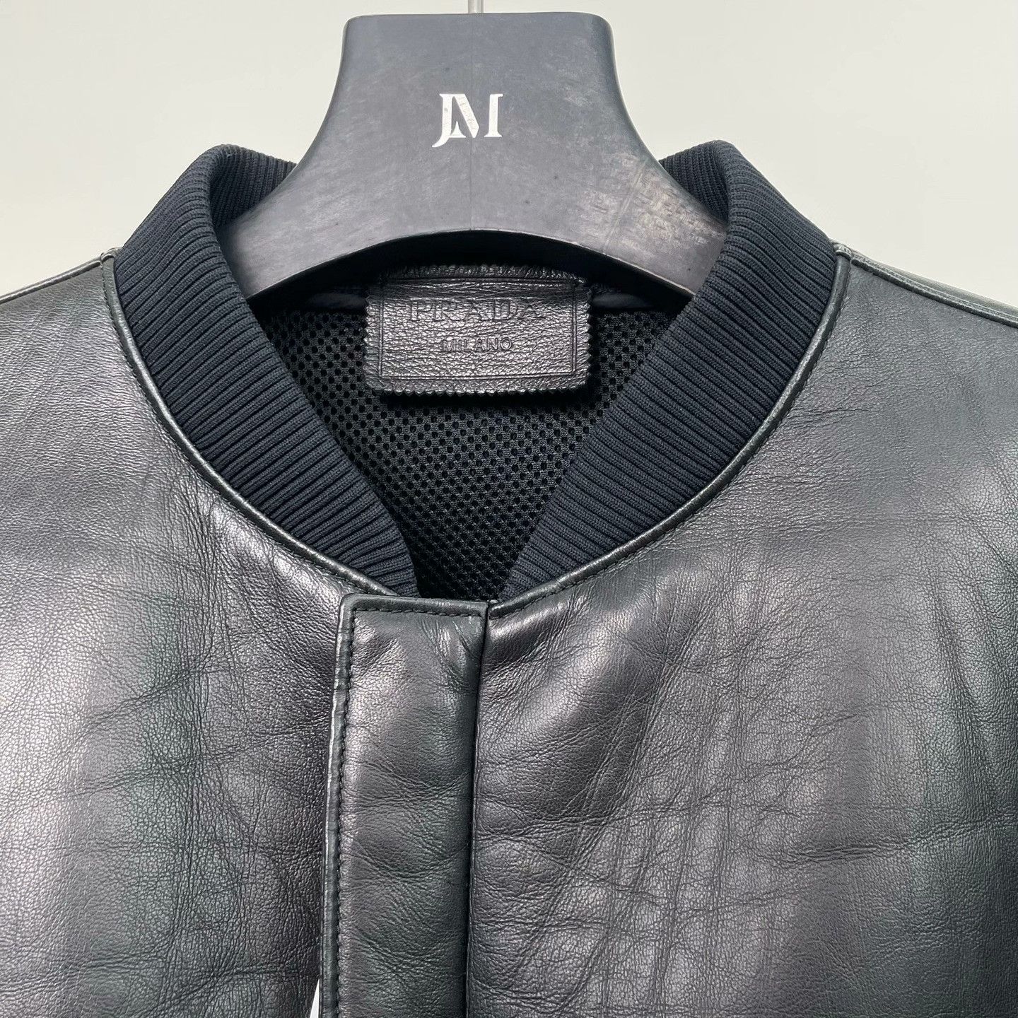 Prada Prada Leather Black Leather Jacket l Men Size US L / EU 52-54 / 3 - 3 Thumbnail