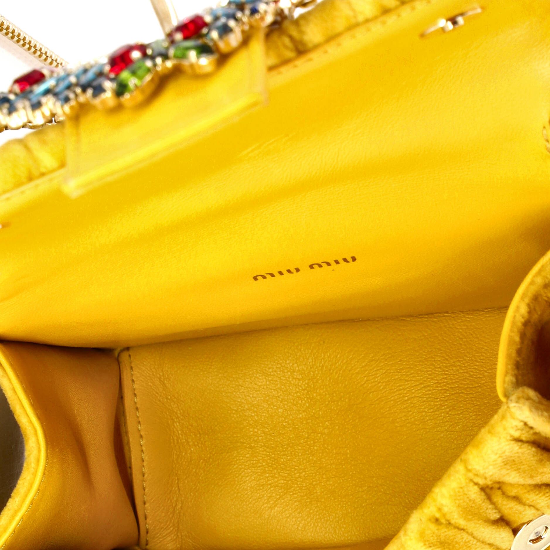 Miu Miu Crystal Buckle Chain Crossbody Bag Size ONE SIZE - 5 Thumbnail