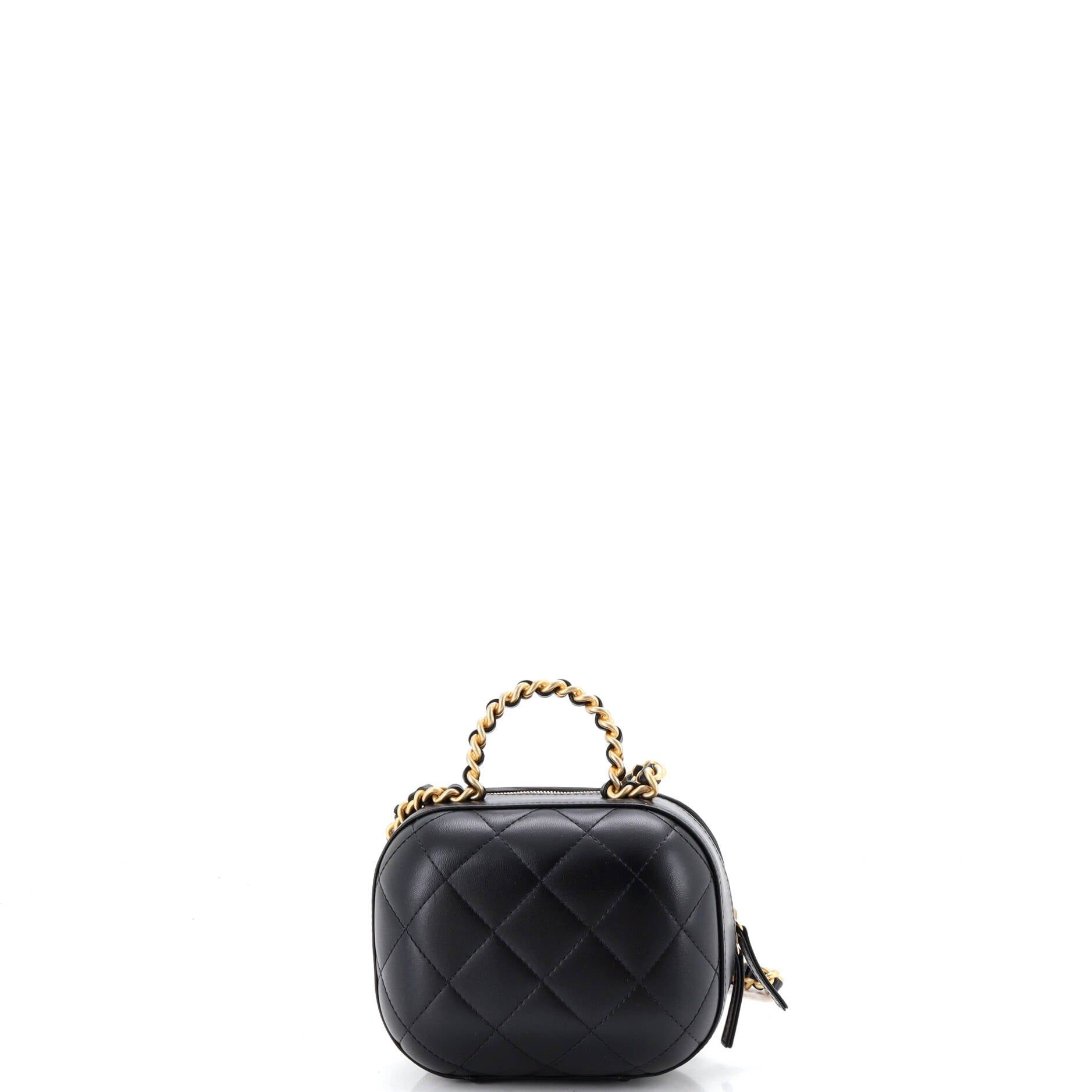 Chanel CC Bubble Top Handle Vanity Case with Chain Size ONE SIZE - 3 Thumbnail