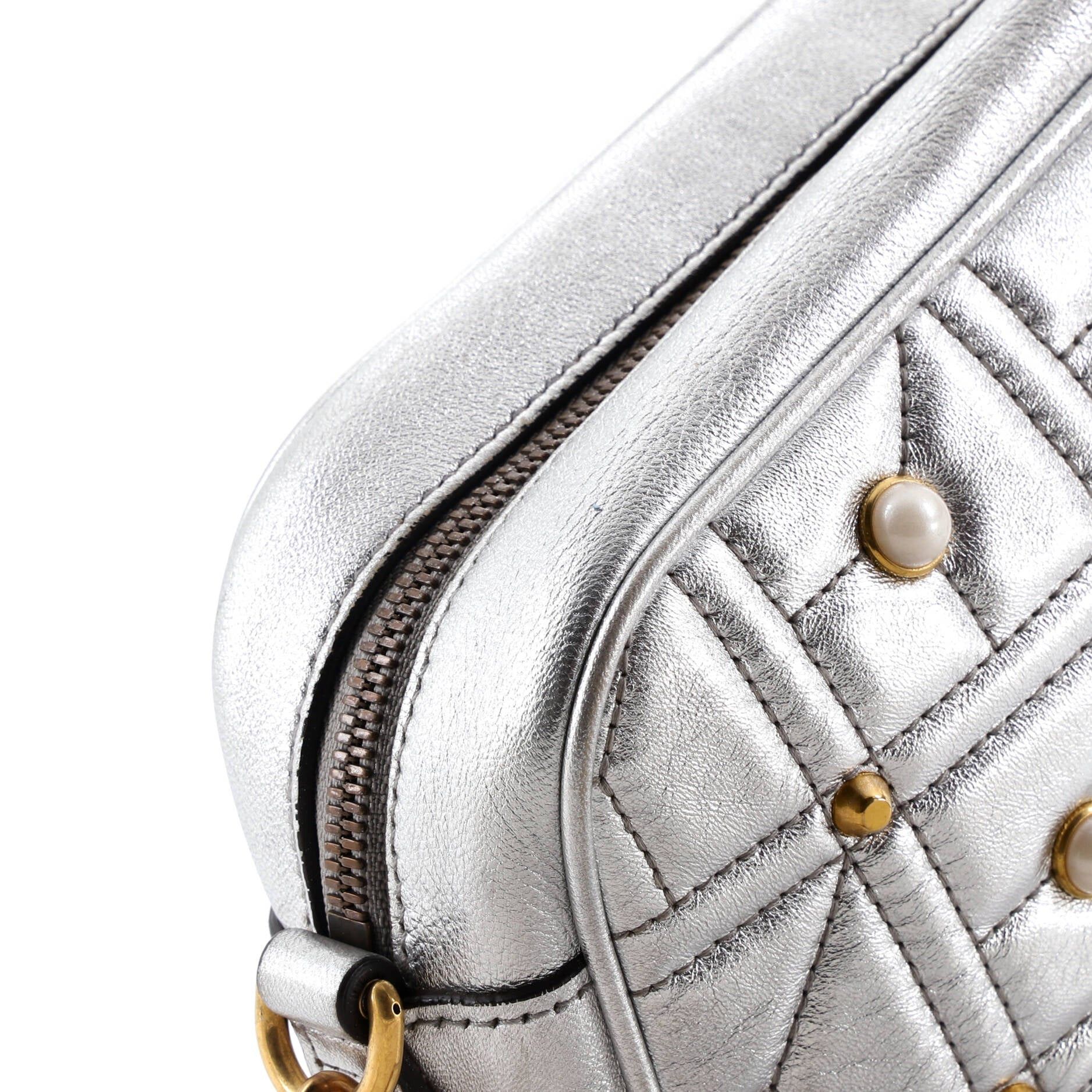 Gucci Pearly GG Marmont Shoulder Bag Size ONE SIZE - 7 Thumbnail