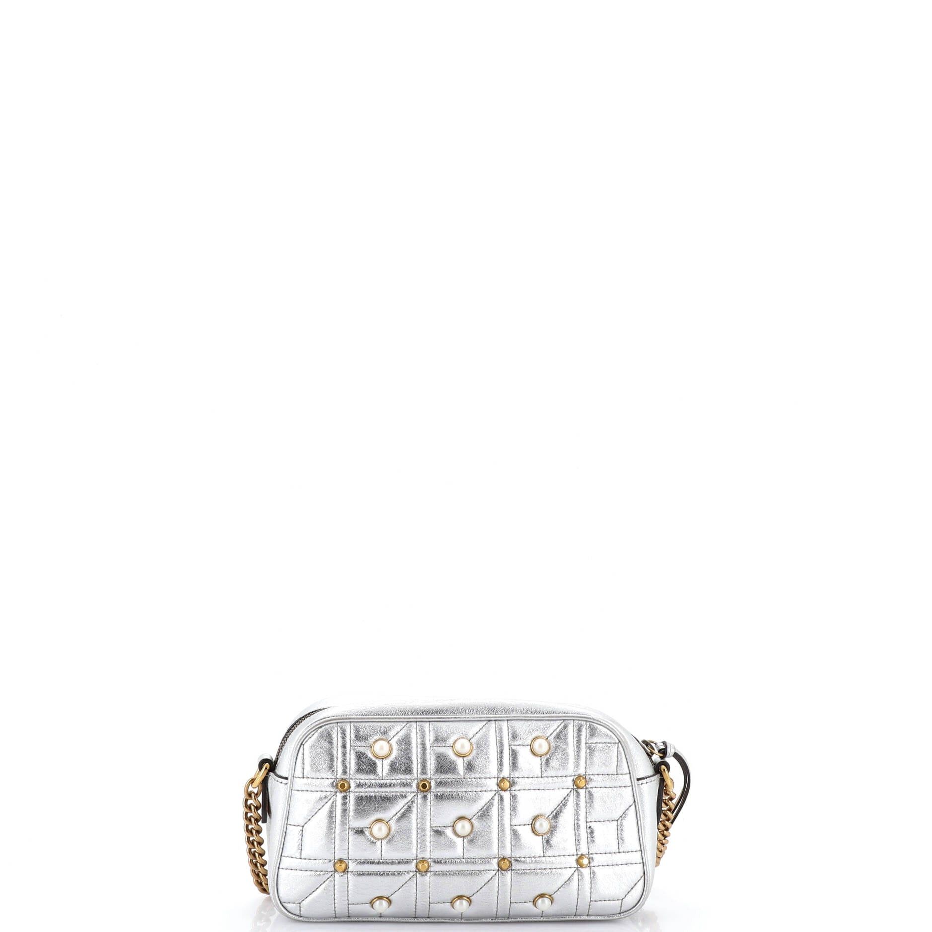 Gucci Pearly GG Marmont Shoulder Bag Size ONE SIZE - 3 Thumbnail
