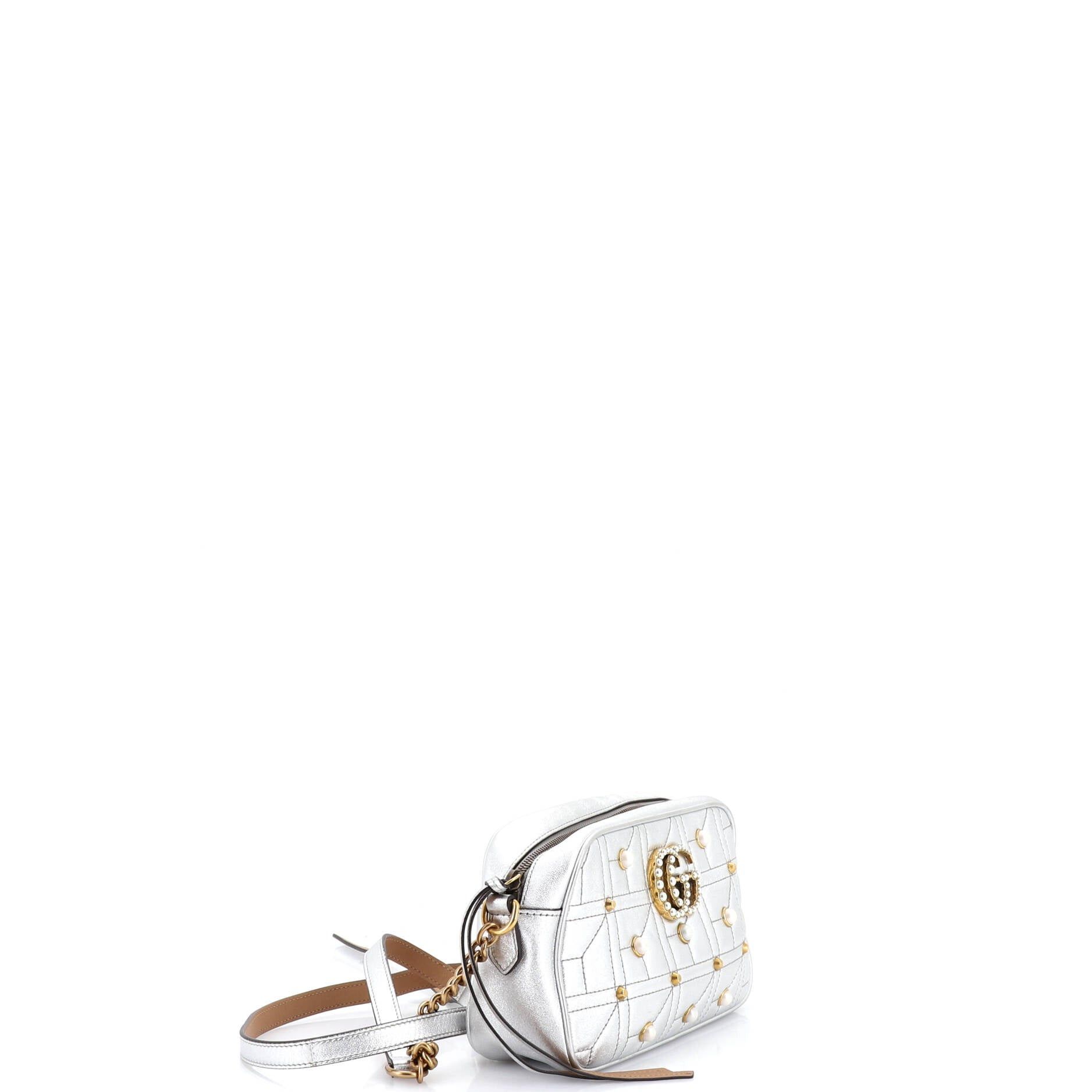 Gucci Pearly GG Marmont Shoulder Bag Size ONE SIZE - 2 Thumbnail