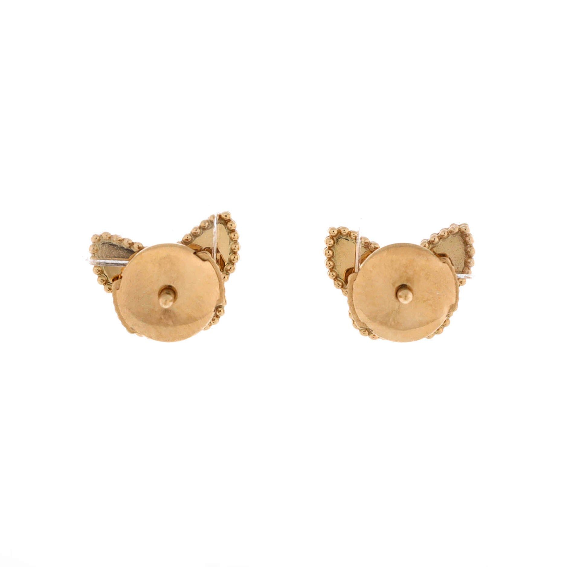 Van Cleef & Arpels Sweet Alhambra Butterfly Stud Earrings Size ONE SIZE - 3 Thumbnail