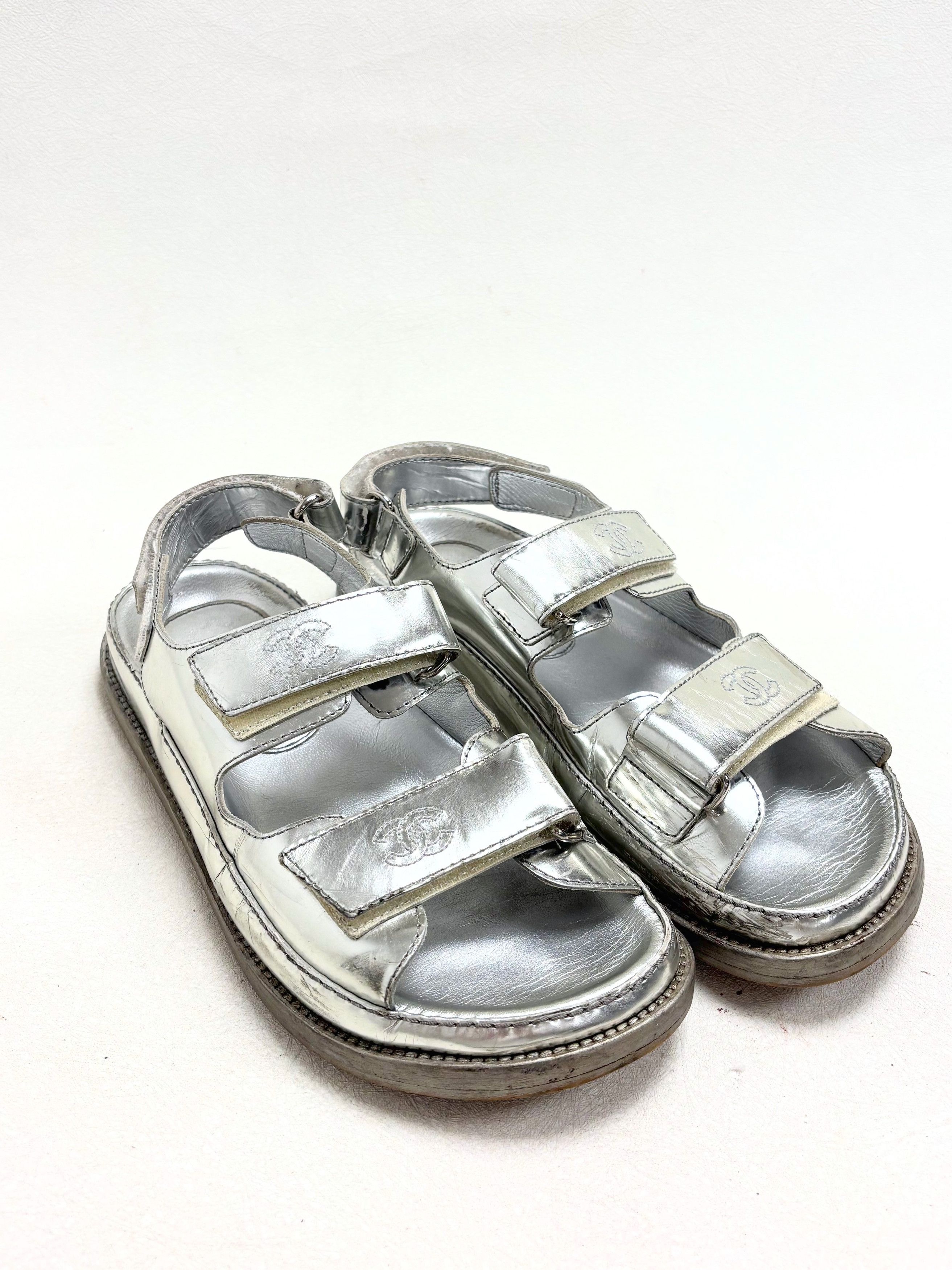 Chanel Sandales Dad Argent Size US 6.5 / IT 36.5 - 9 Thumbnail