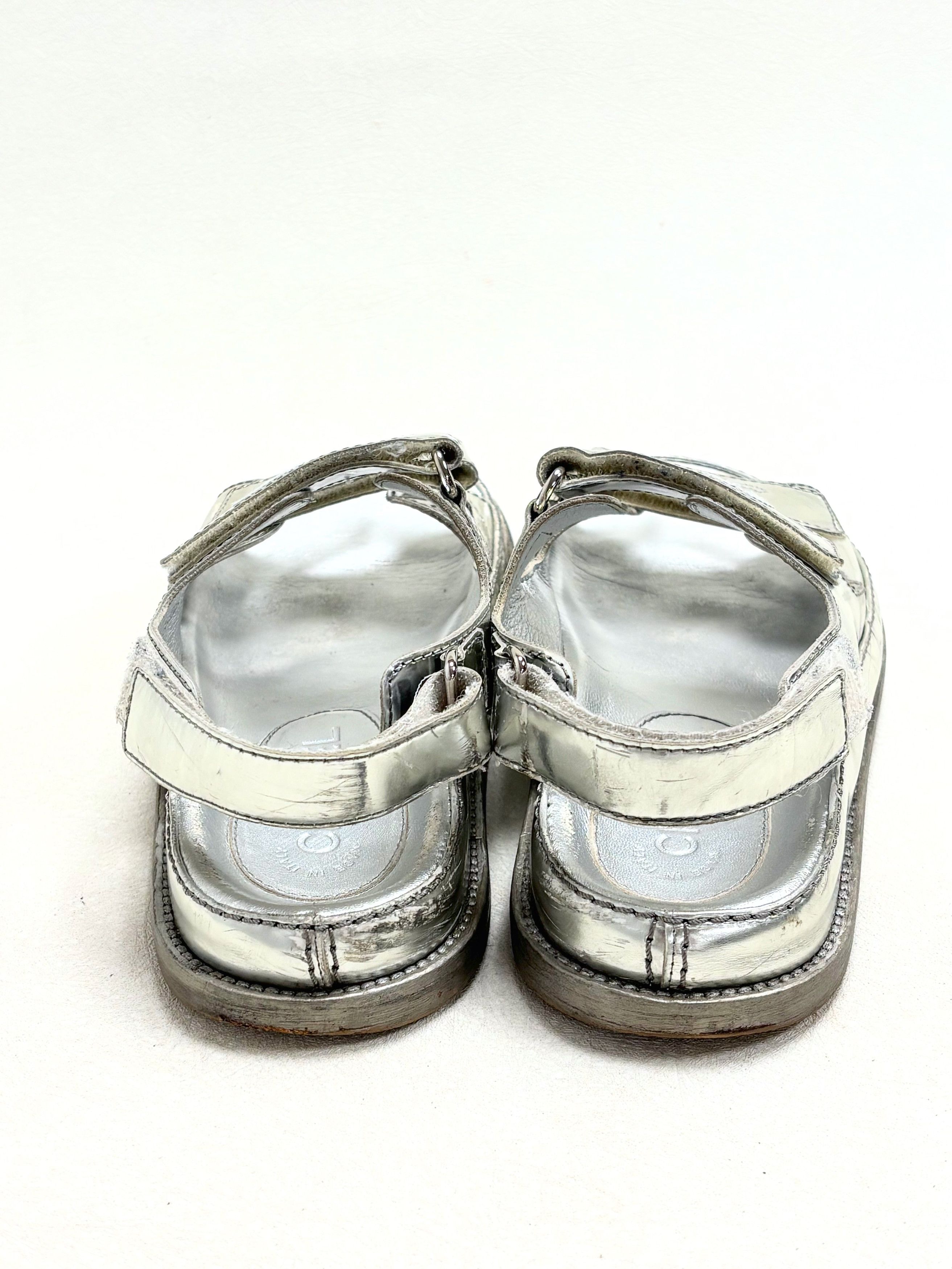 Chanel Sandales Dad Argent Size US 6.5 / IT 36.5 - 7 Thumbnail