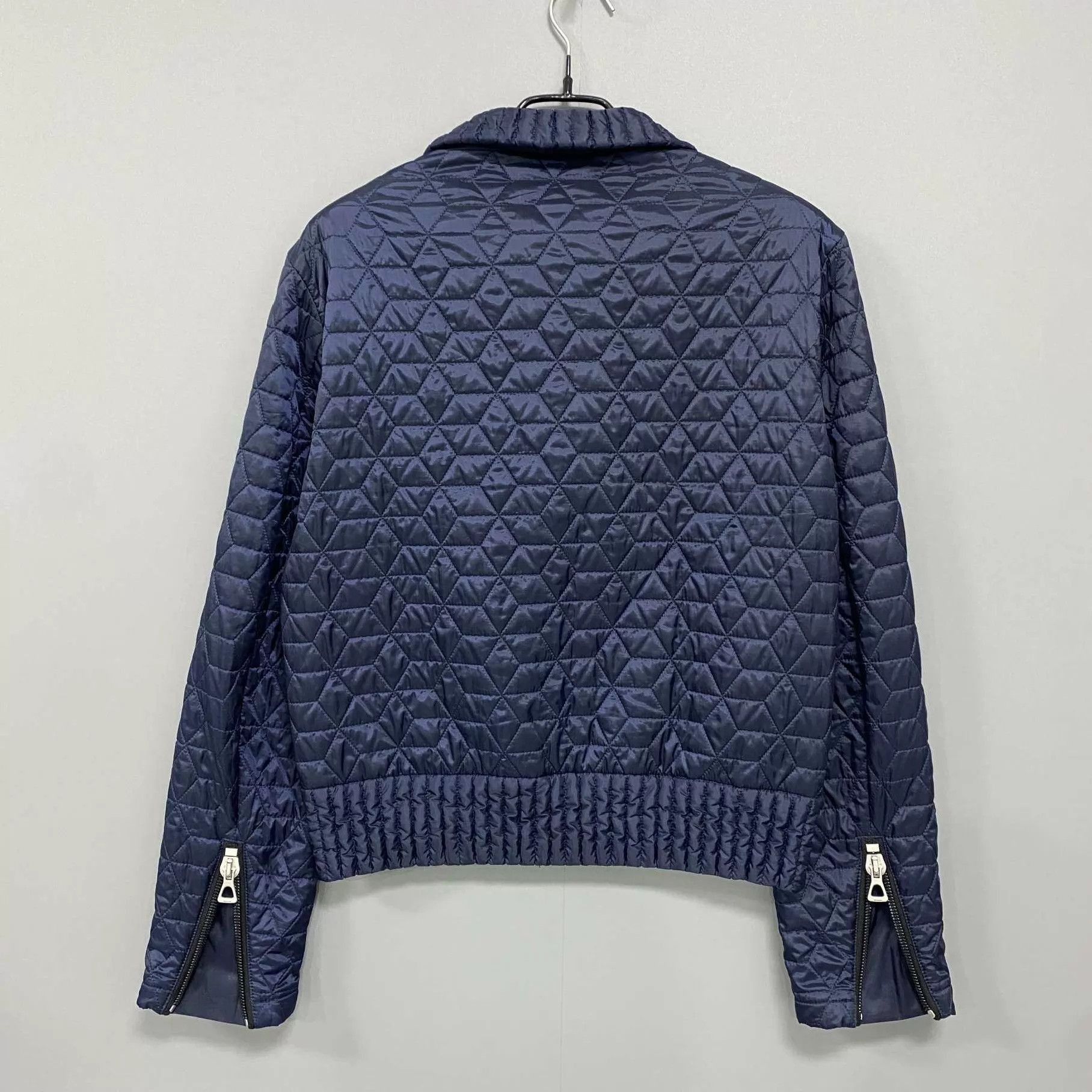 Gucci Blue Quilted Bomber Jacket with Patterned Panels Size US S / EU 44-46 / 1 - 3 Thumbnail