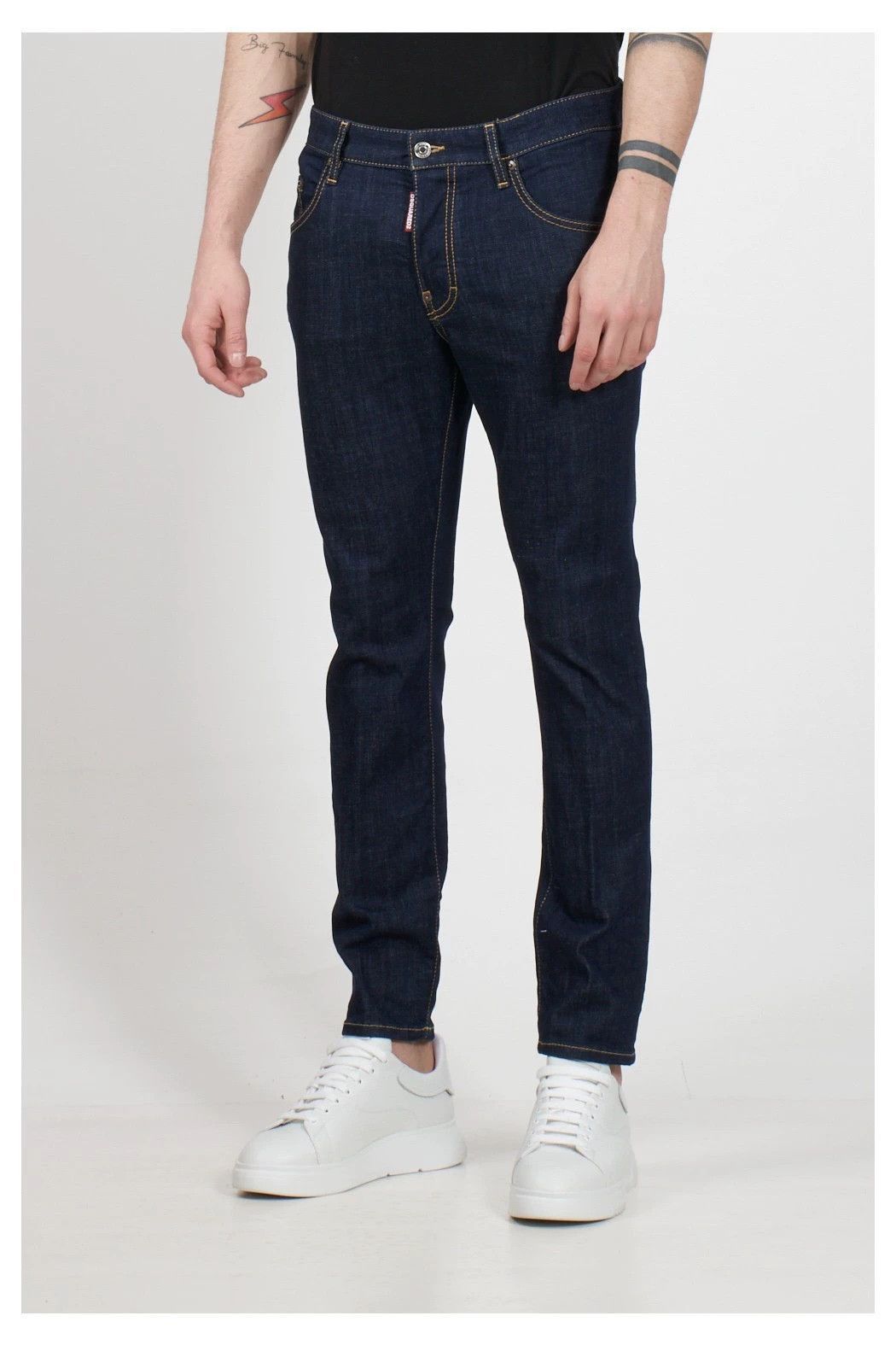 Dsquared2 Blue Denim Jeans with Yellow Stitching Size US 30 / EU 46 - 9 Thumbnail