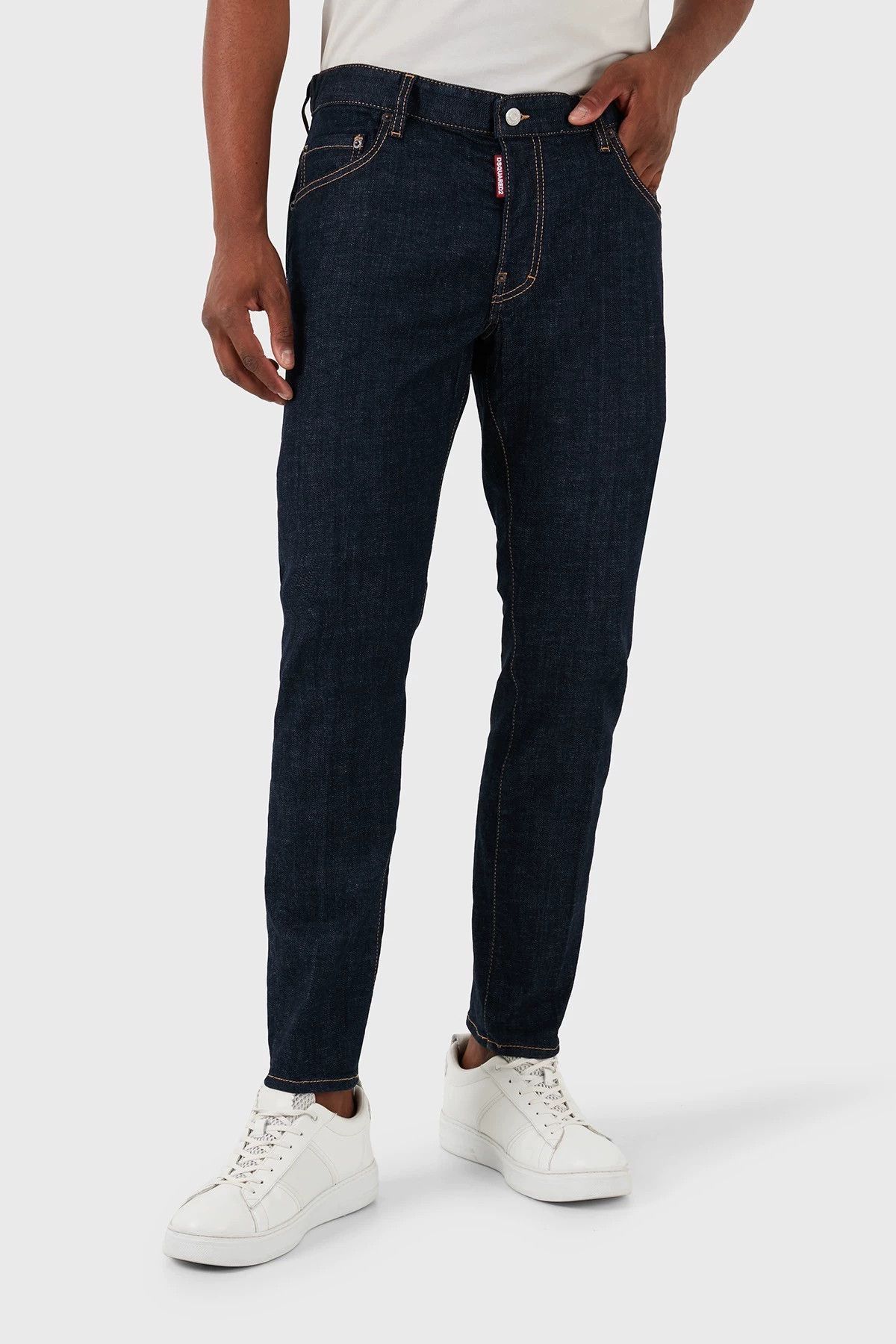 Dsquared2 Blue Denim Jeans with Yellow Stitching Size US 30 / EU 46 - 8 Thumbnail