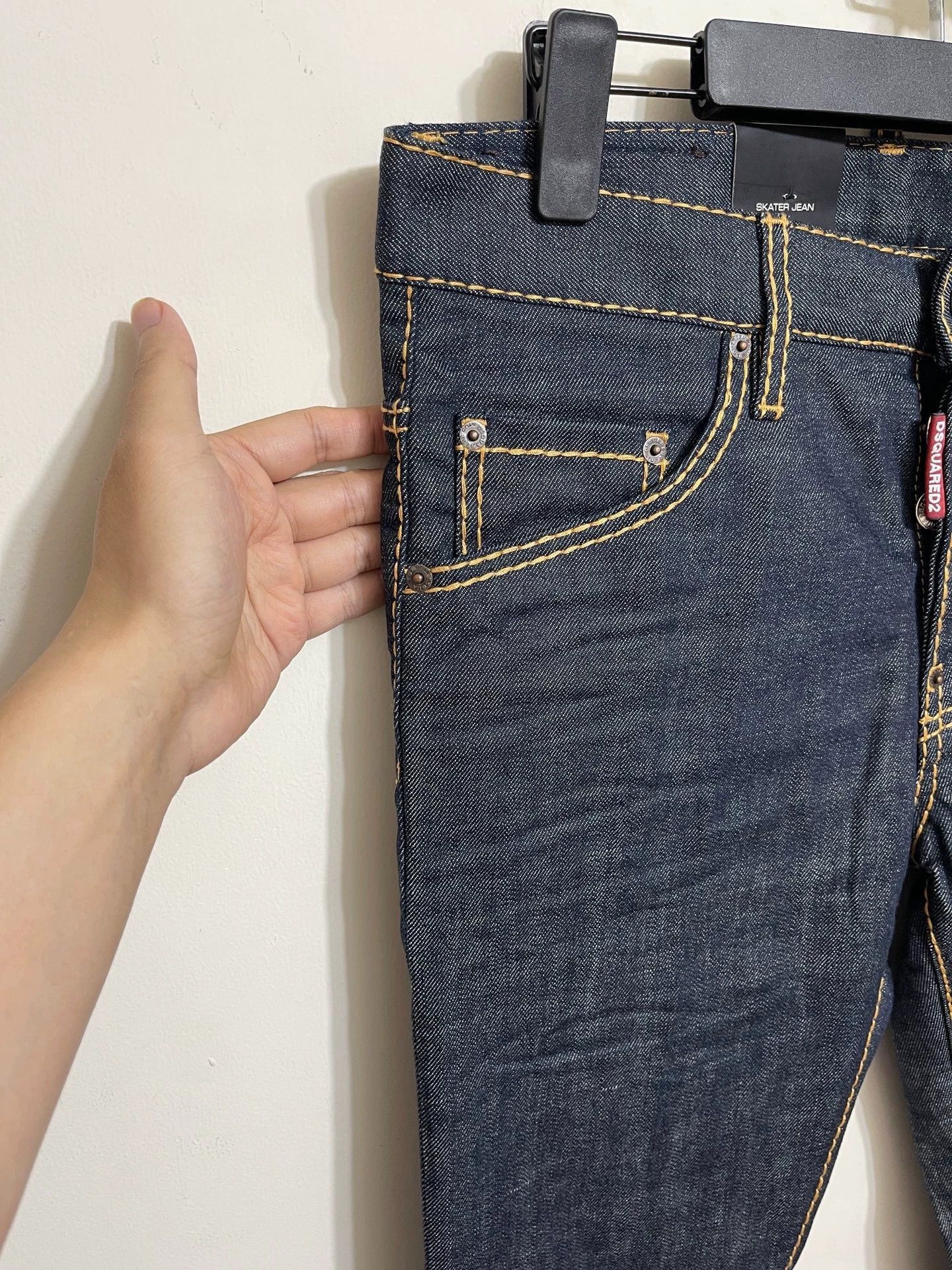 Dsquared2 Blue Denim Jeans with Yellow Stitching Size US 30 / EU 46 - 3 Thumbnail