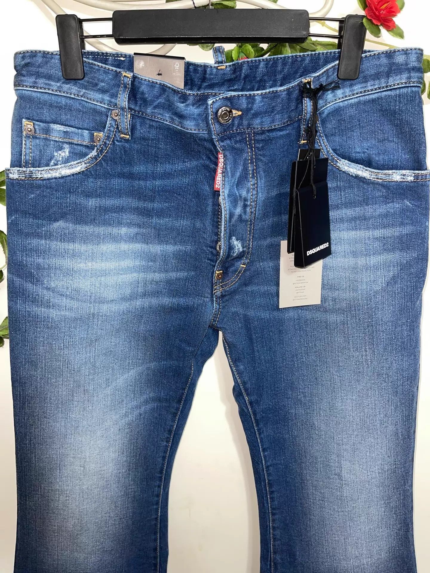 Dsquared2 Blue Flared Denim Jeans Size US 34 / EU 50 - 6 Thumbnail
