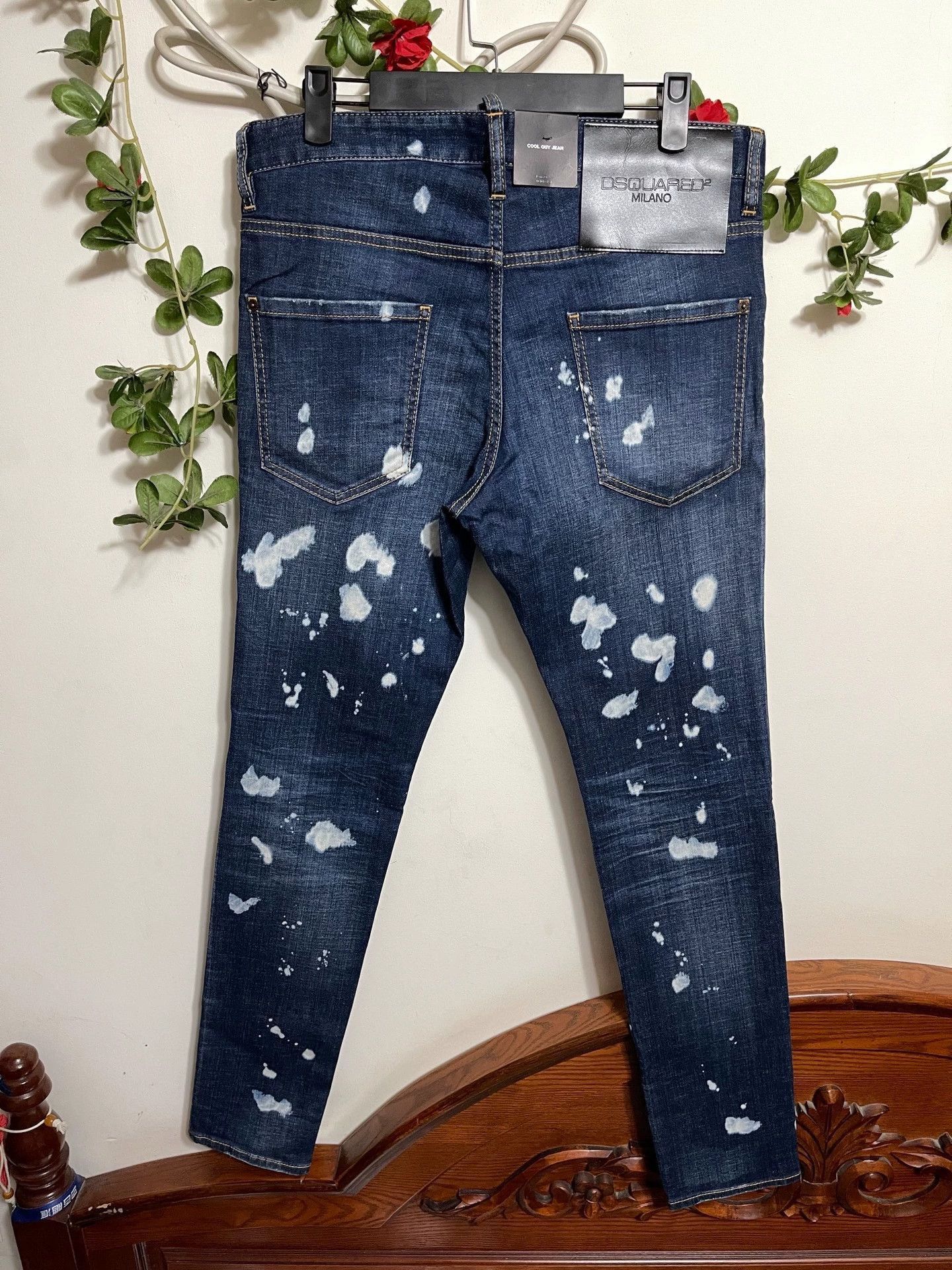 Dsquared2 Blue Splatter Paint Denim Jeans Size 32 Size US 32 / EU 48 - 2 Thumbnail