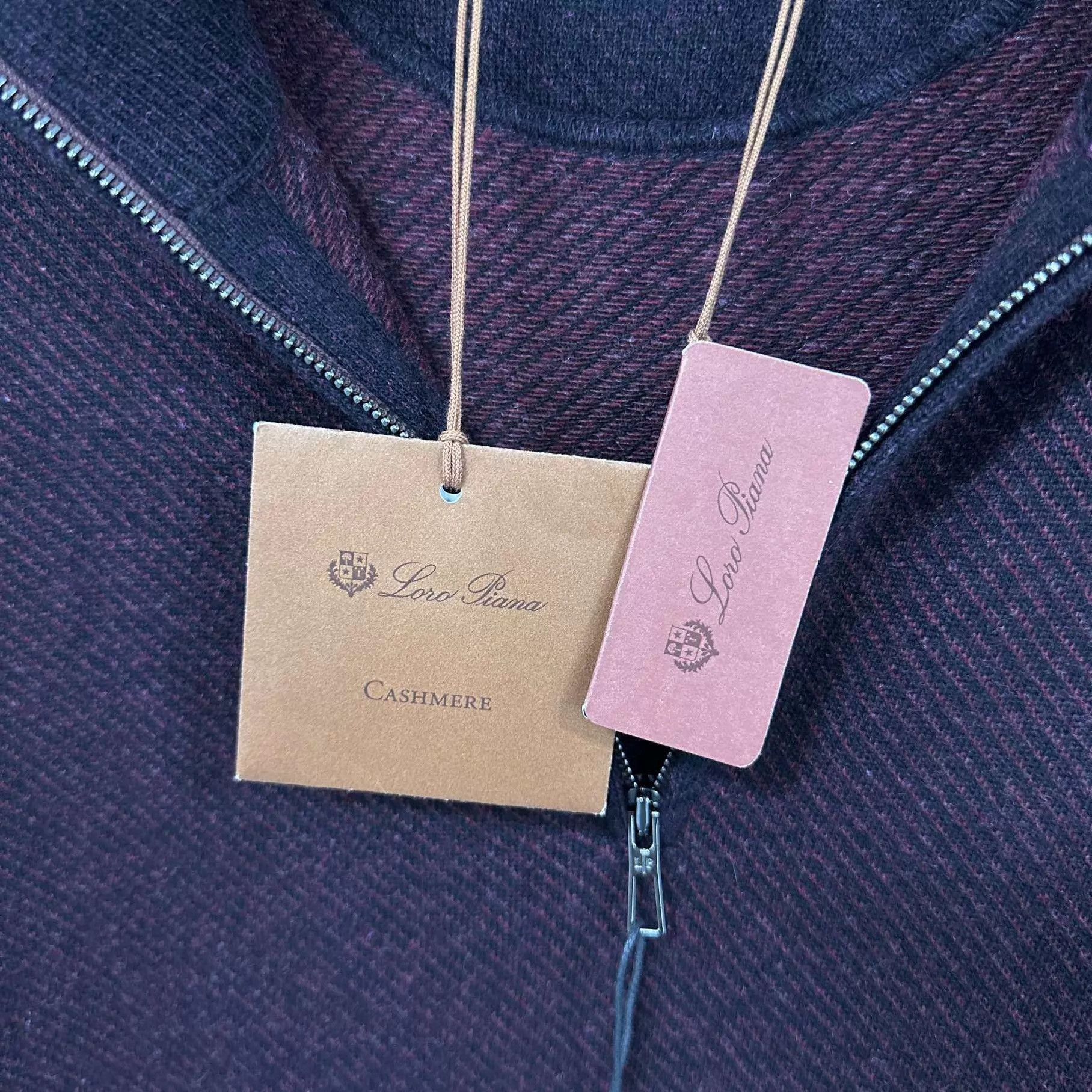 Loro Piana Red Zip Neck Long Sleeve Sweater Size US L / EU 52-54 / 3 - 7 Thumbnail