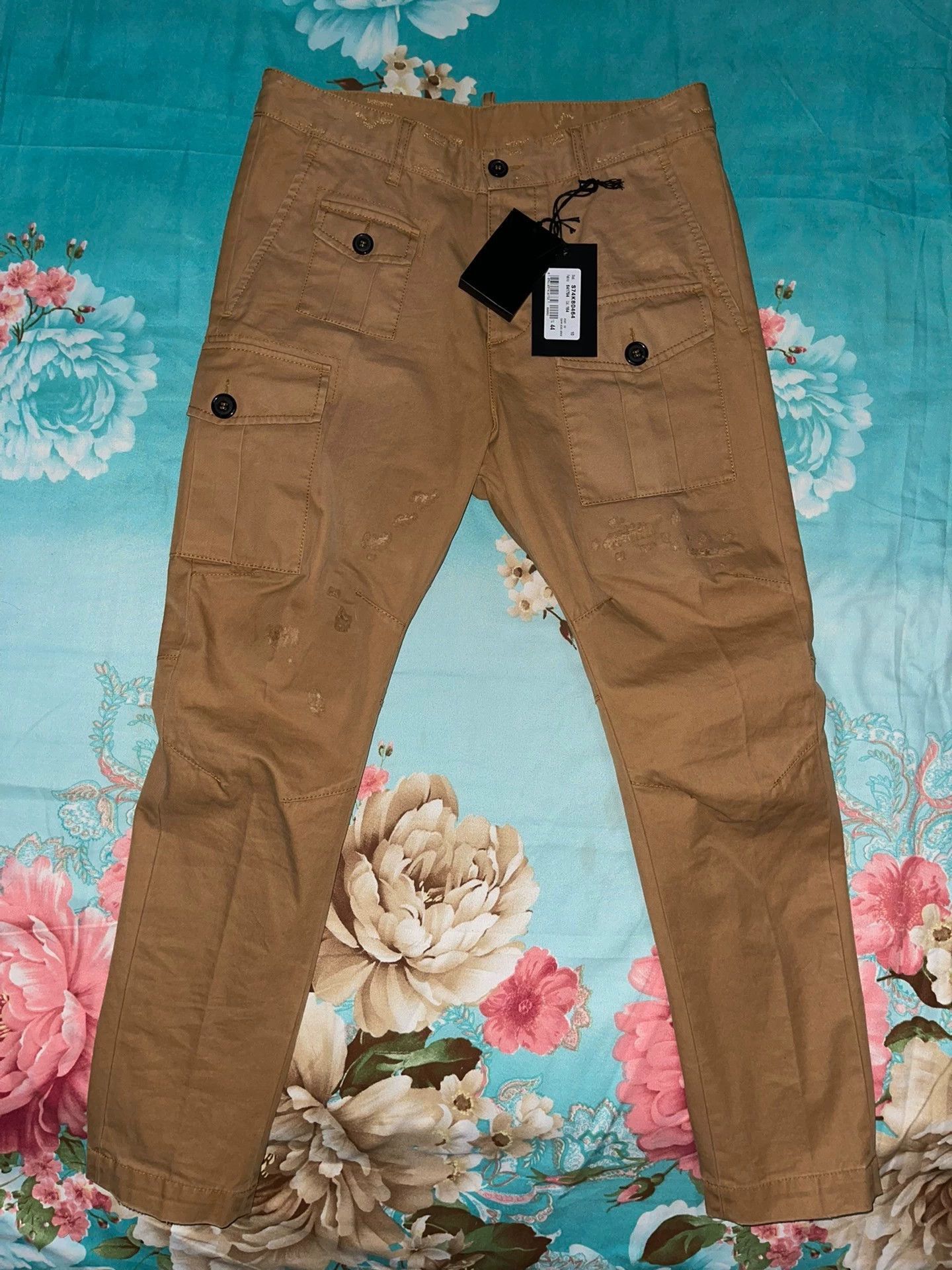 Dsquared2 Brown Cargo Pants with Distressed Details - Size 28 Size US 28 / EU 44 - 3 Thumbnail