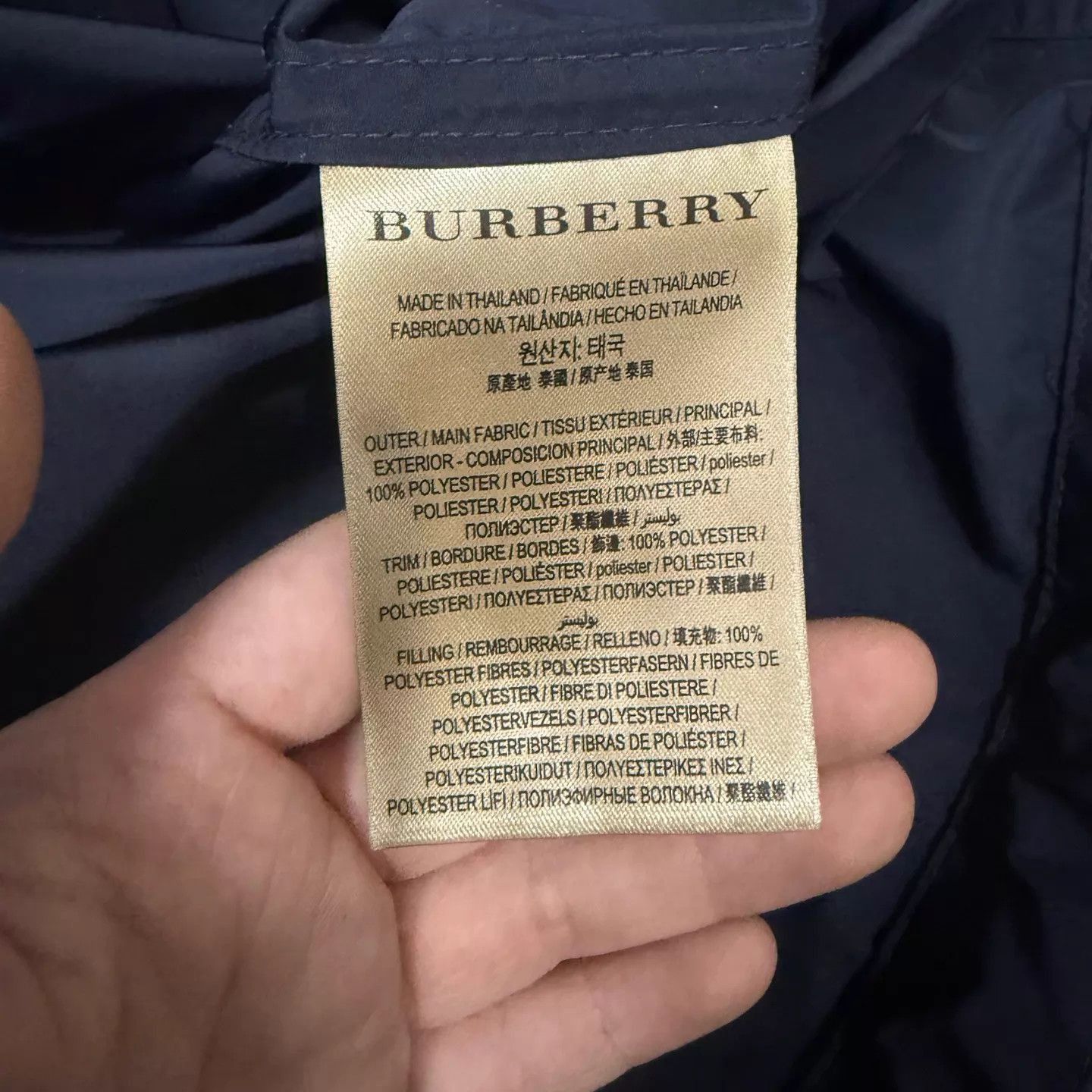 Burberry Blue Hooded Light Jacket with Zip Pockets Size US M / EU 48-50 / 2 - 4 Thumbnail
