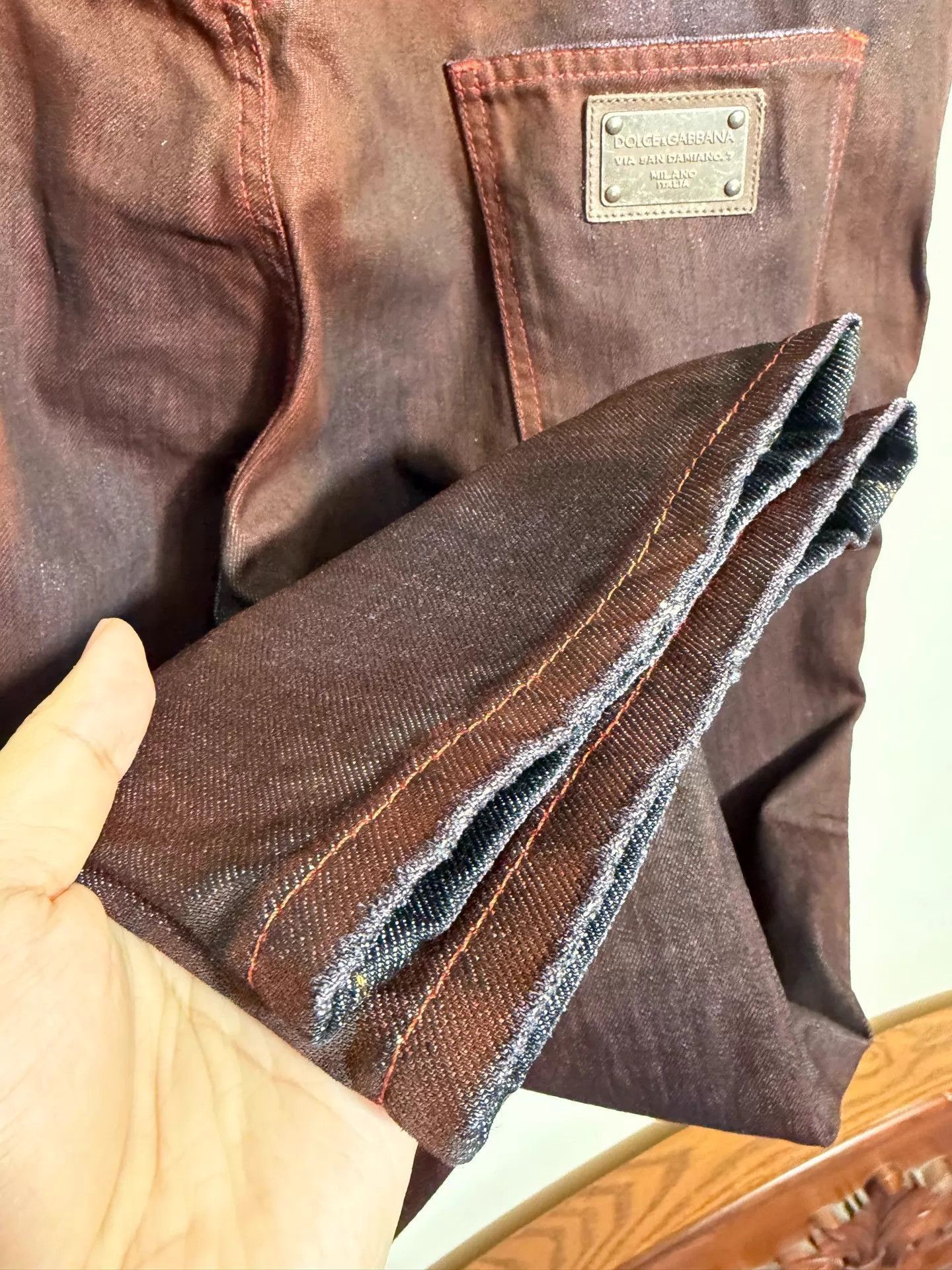 Dolce & Gabbana Brown Denim Pants Size 32 Size US 32 / EU 48 - 6 Thumbnail