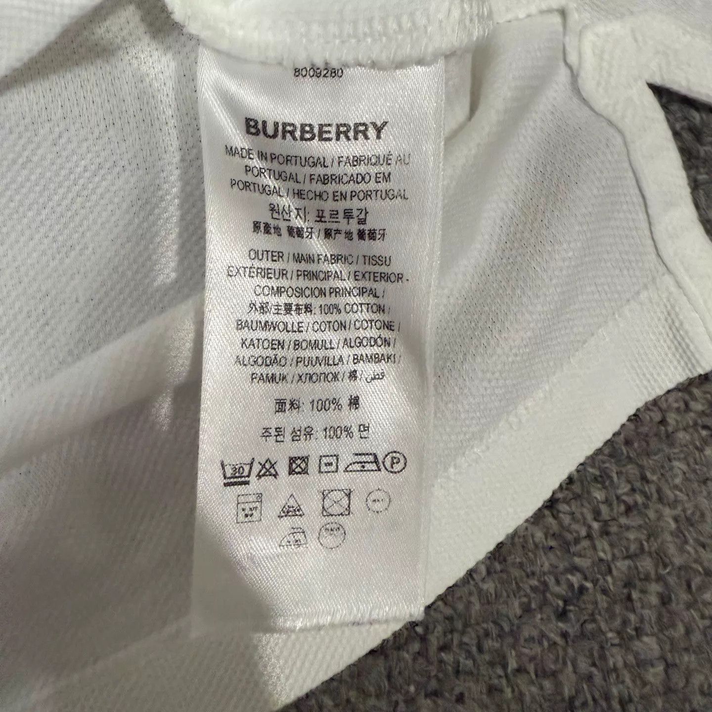 Burberry White Short Sleeve Polo Shirt Size US L / EU 52-54 / 3 - 4 Thumbnail