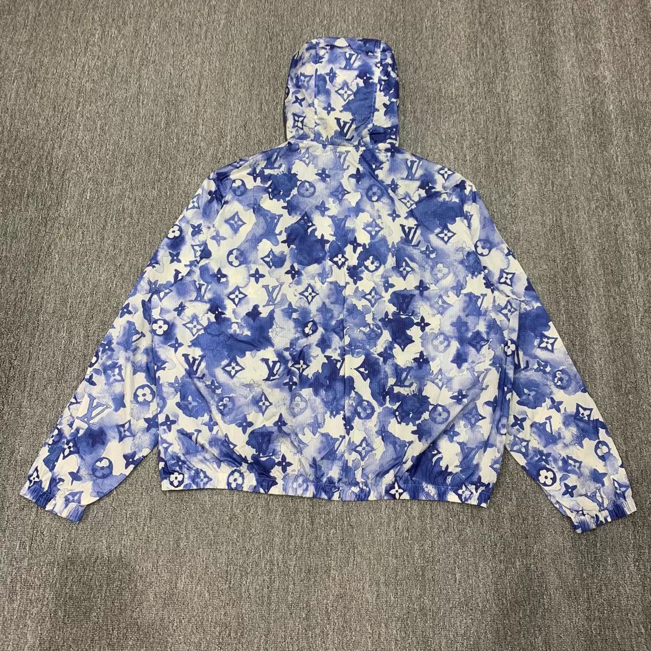 Louis Vuitton Blue Printed Lightweight Hooded Jacket Size US L / EU 52-54 / 3 - 2 Thumbnail
