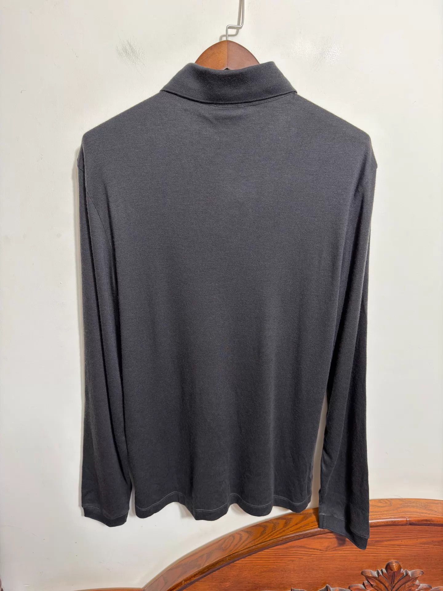 Giorgio Armani Black Long Sleeve Polo Shirt Size US XL / EU 56 / 4 - 2 Thumbnail
