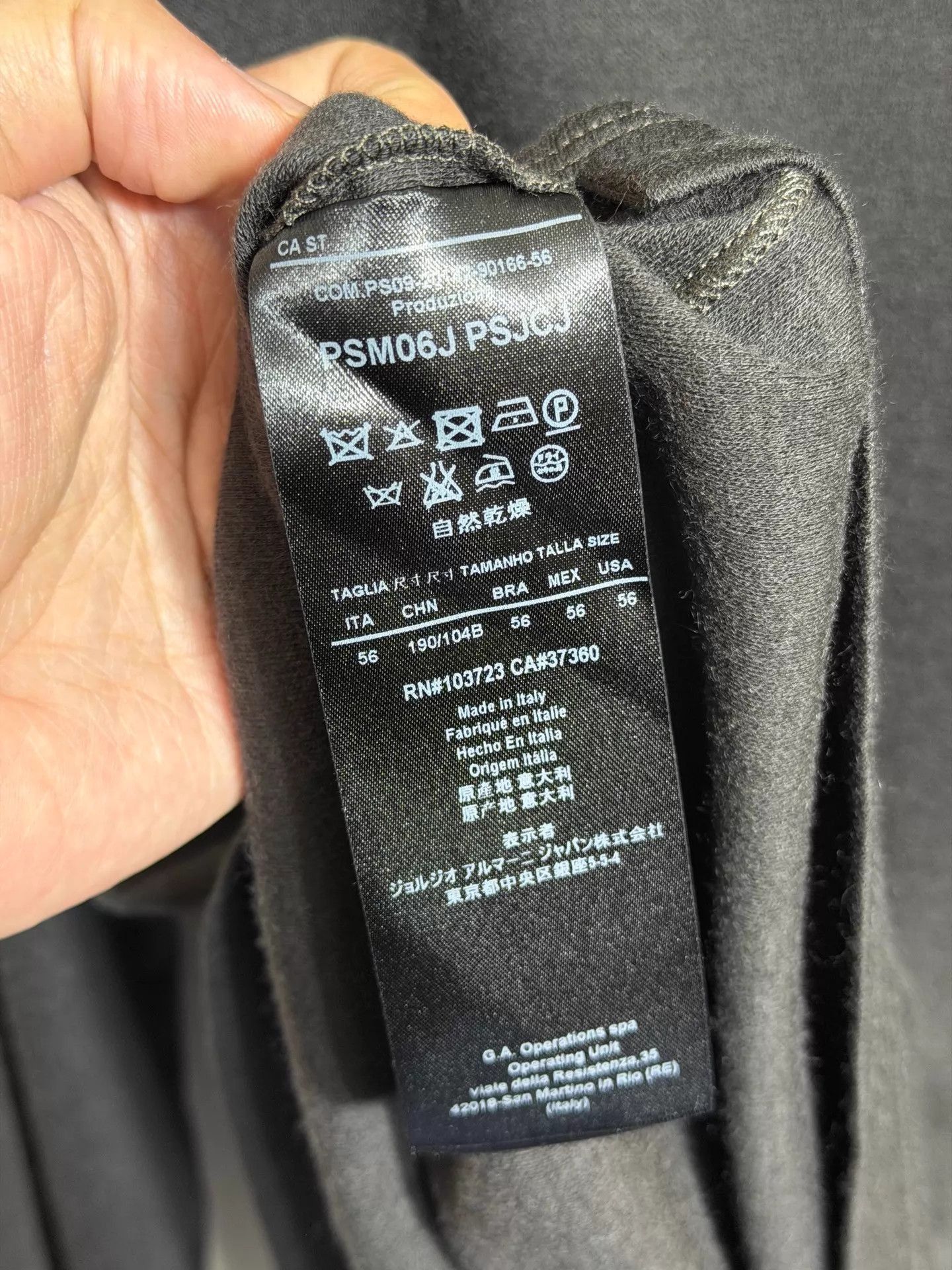 Giorgio Armani Black Long Sleeve Polo Shirt Size US XL / EU 56 / 4 - 6 Thumbnail