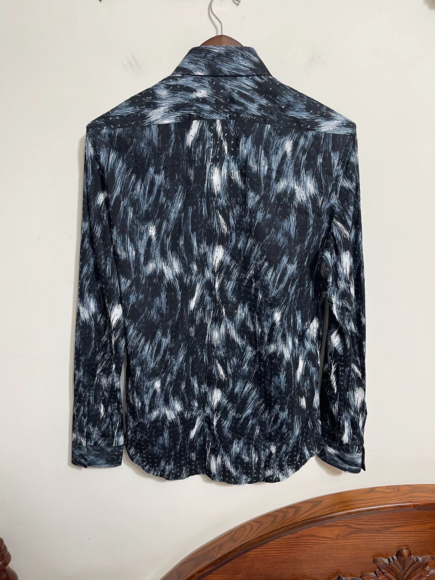 Balenciaga Multi-Color Abstract Print Long Sleeve Button-Up Shirt Size US M / EU 48-50 / 2 - 2 Thumbnail