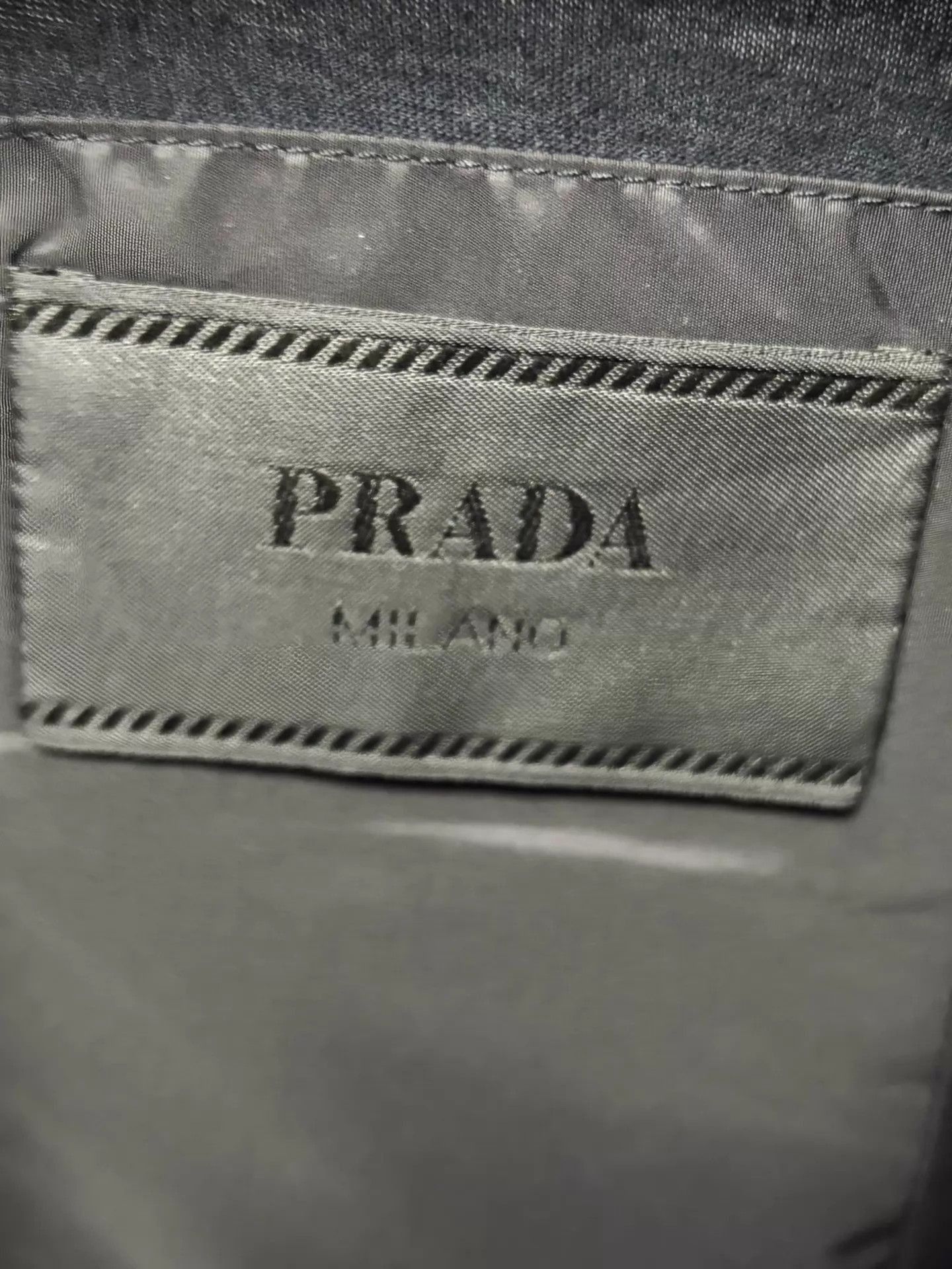 Prada Black Short Sleeve Shirt with Front Pocket Size US S / EU 44-46 / 1 - 3 Thumbnail