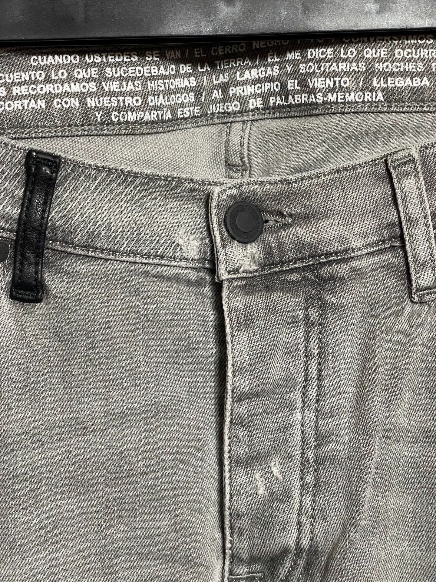 Marcelo Burlon Gray Distressed Denim Pants Size 34 Size US 34 / EU 50 - 4 Thumbnail