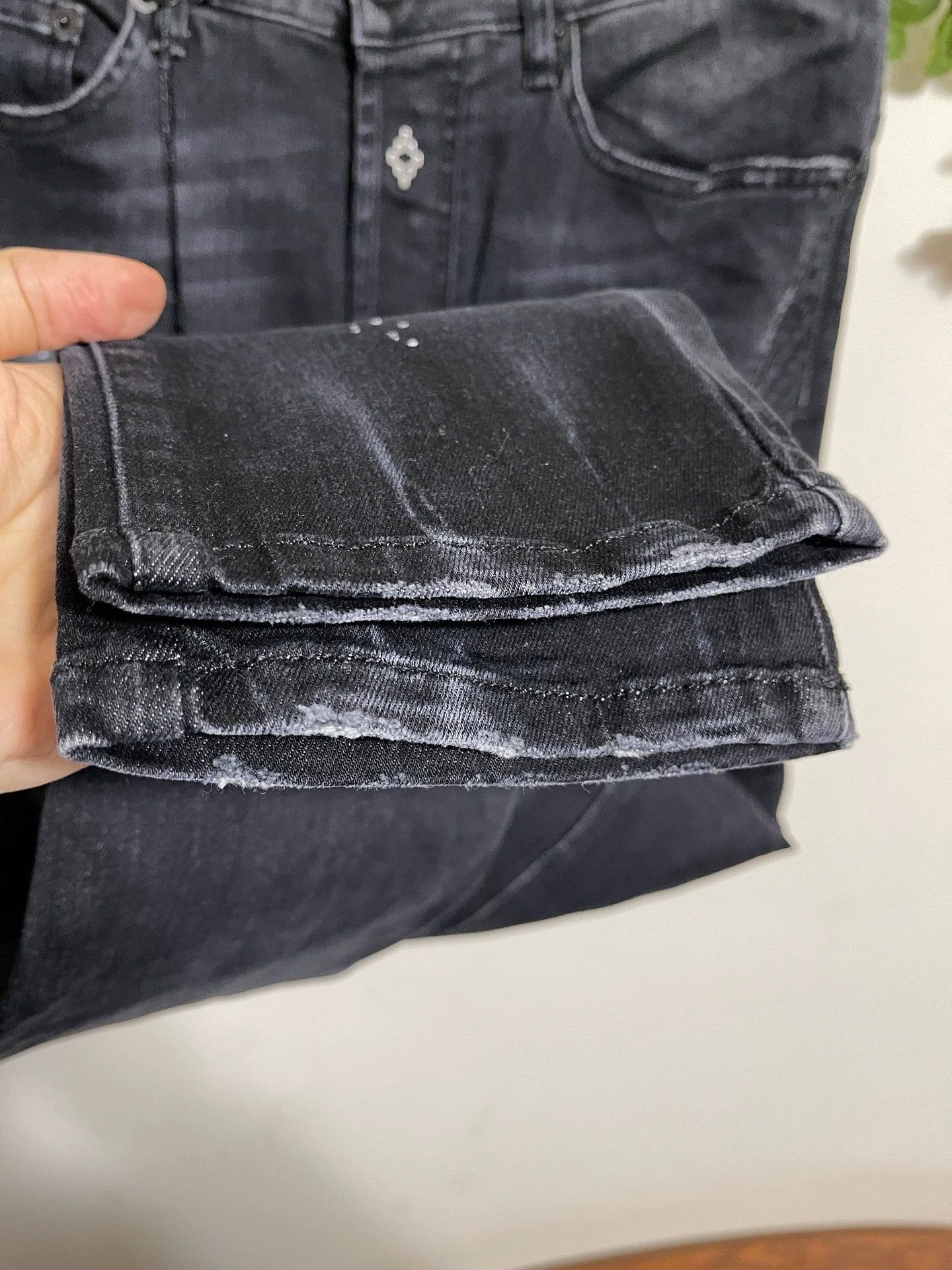 Marcelo Burlon Gray Distressed Denim Jeans with Patches, Size 30 Size US 30 / EU 46 - 6 Thumbnail