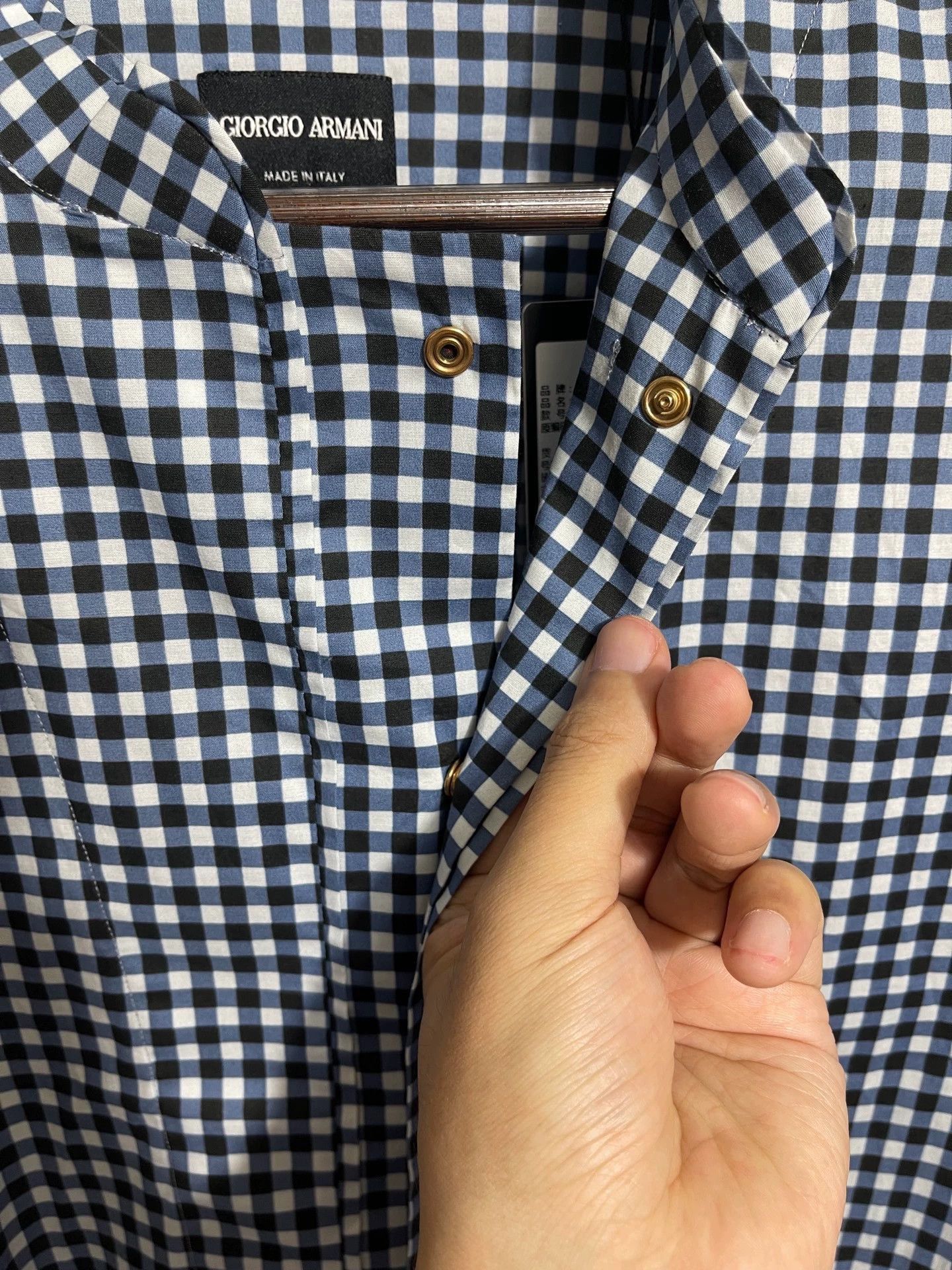 Giorgio Armani Multi Checkered Long Sleeve Button-Up Shirt Size US L / EU 52-54 / 3 - 4 Thumbnail