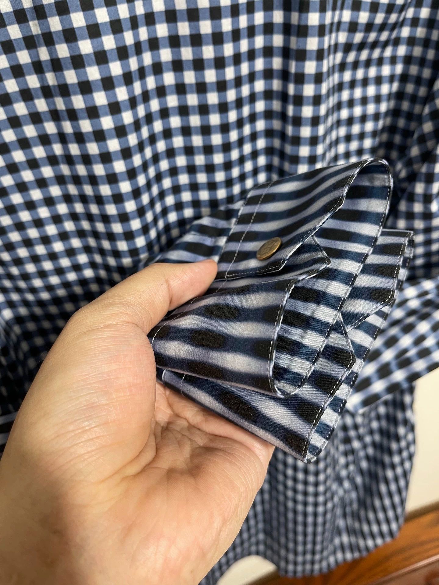 Giorgio Armani Multi Checkered Long Sleeve Button-Up Shirt Size US L / EU 52-54 / 3 - 6 Thumbnail