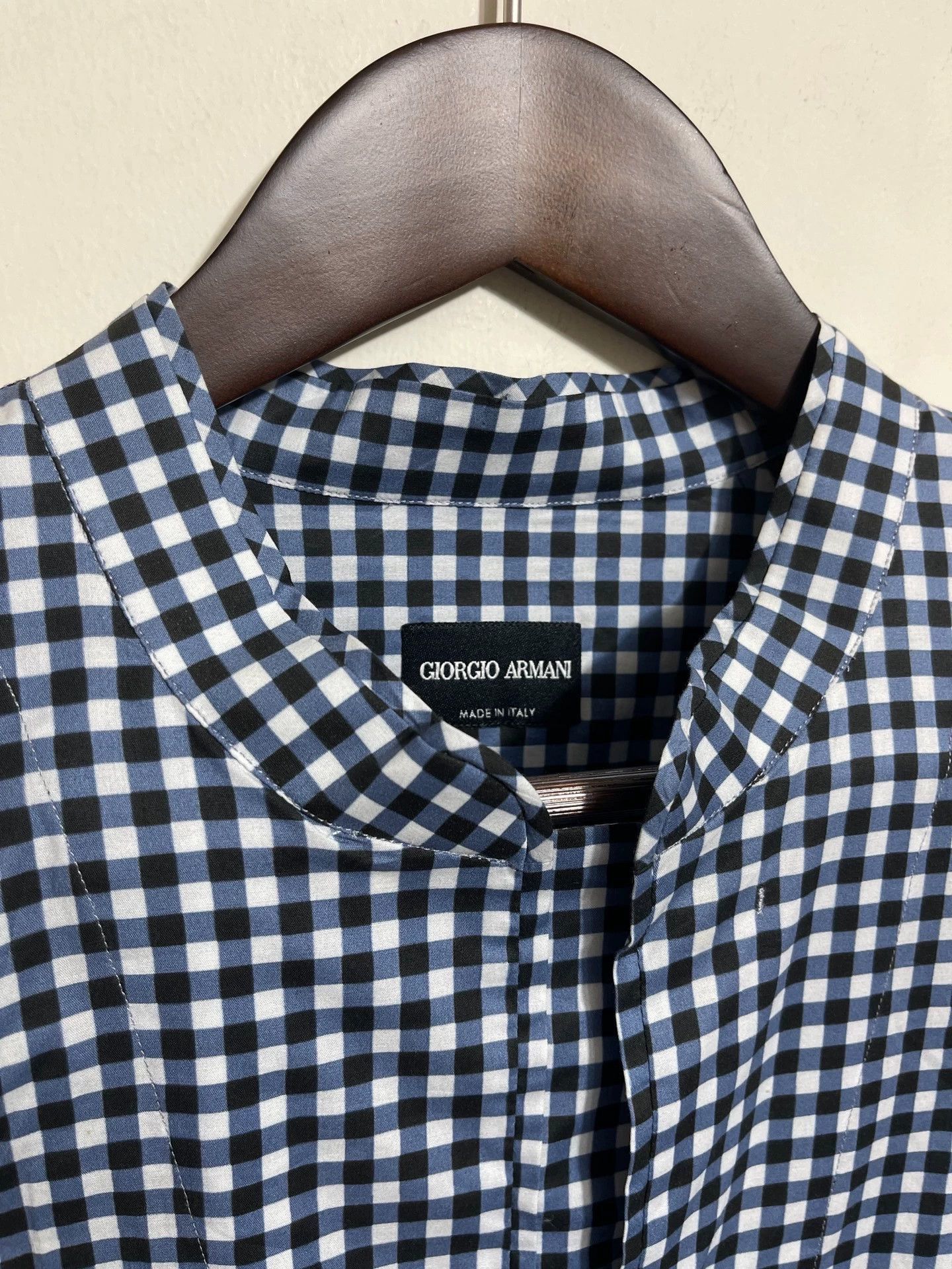 Giorgio Armani Multi Checkered Long Sleeve Button-Up Shirt Size US L / EU 52-54 / 3 - 3 Thumbnail