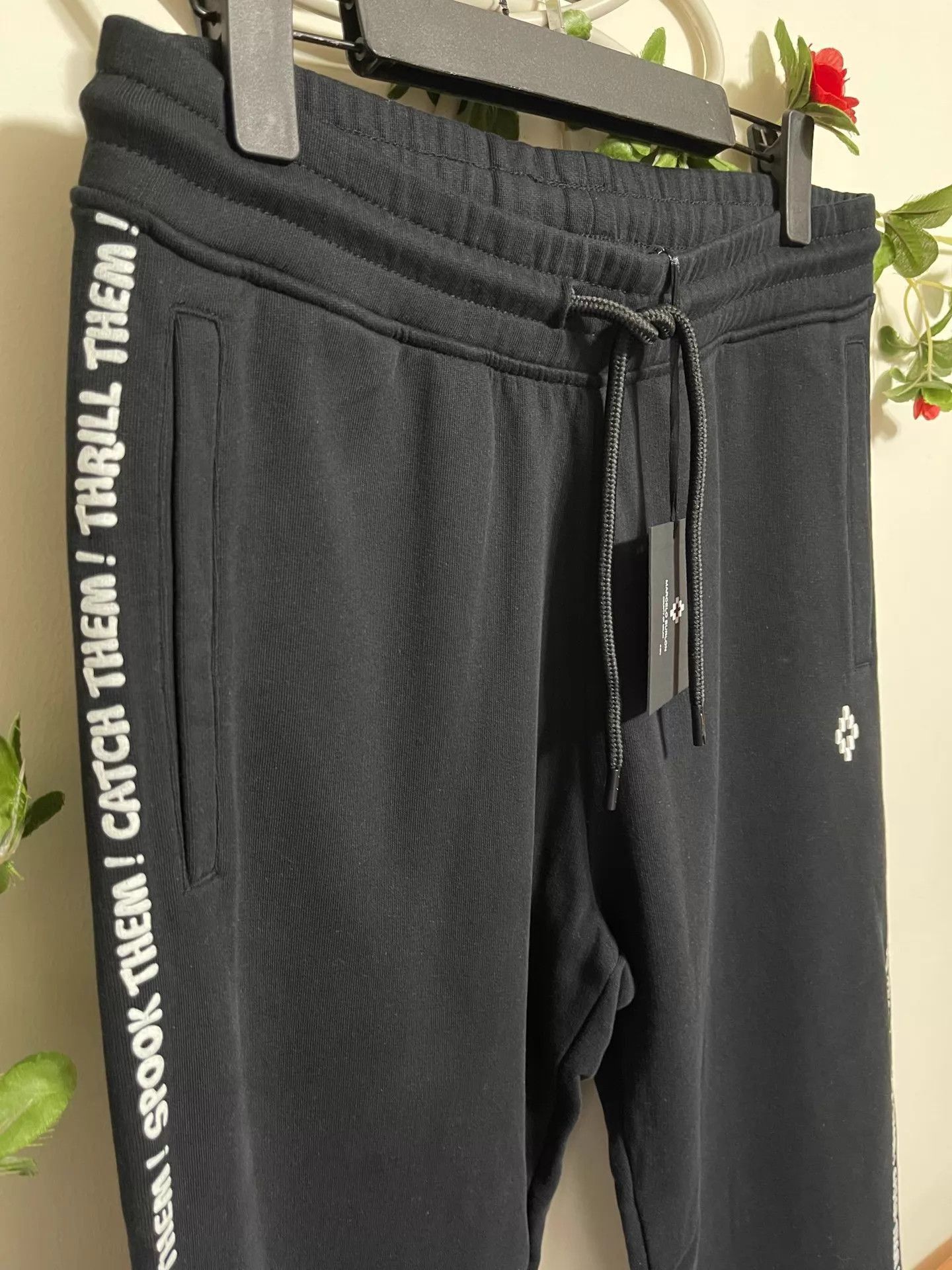 Marcelo Burlon Black Drawstring Jogger Sweatpants Size 32 Size US 32 / EU 48 - 4 Thumbnail