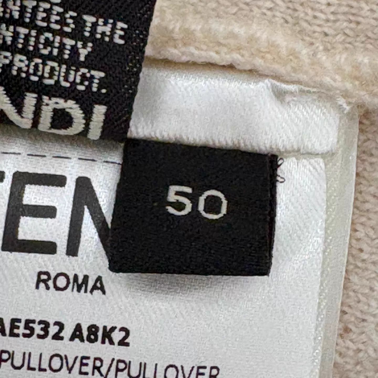 Fendi White Zip-Up Knit Sweater with Side Stripes Size US M / EU 48-50 / 2 - 5 Thumbnail